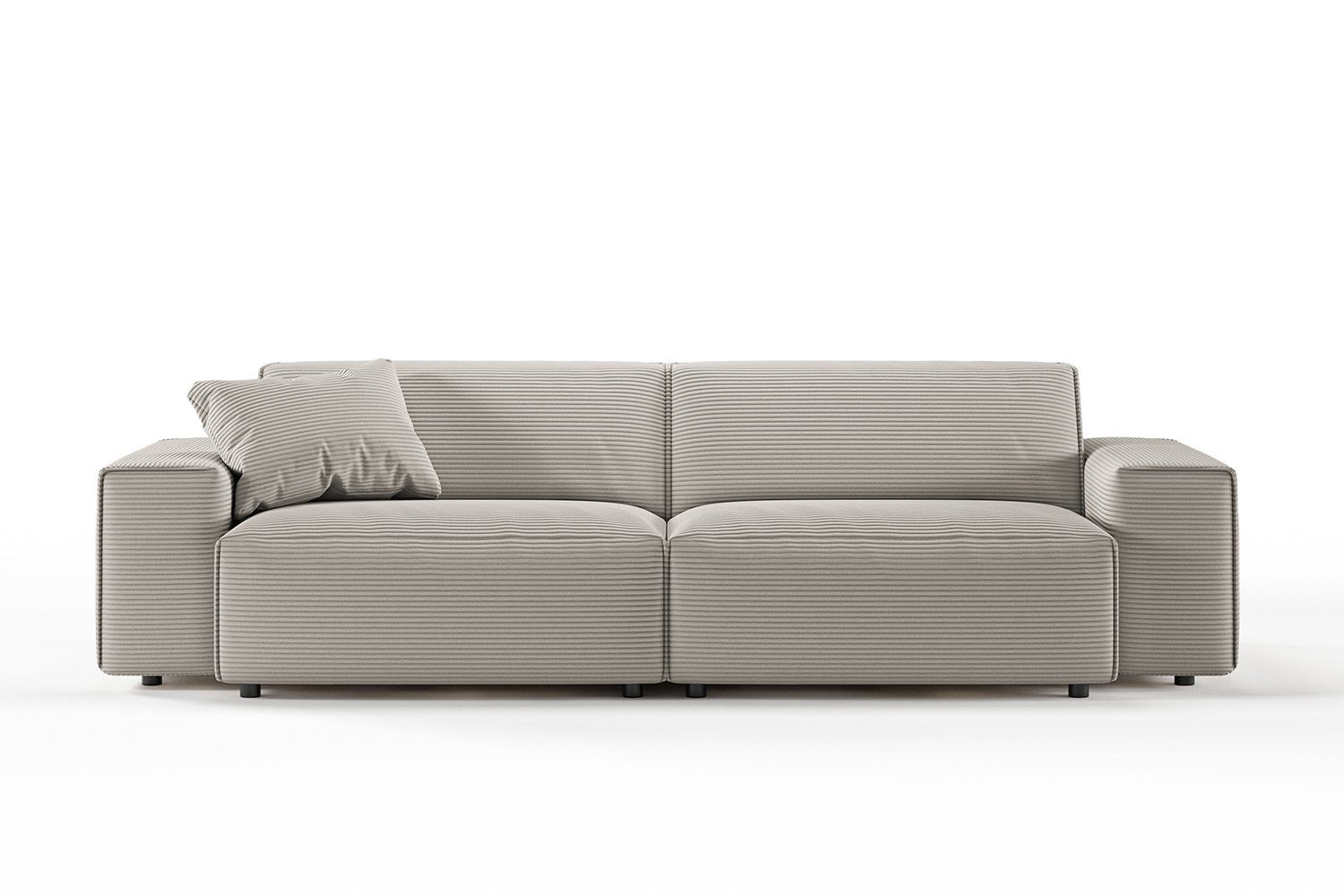 KAWOLA 3-Sitzer RANI, Sofa Couch Cord verschiedene Farben 256x101 cm