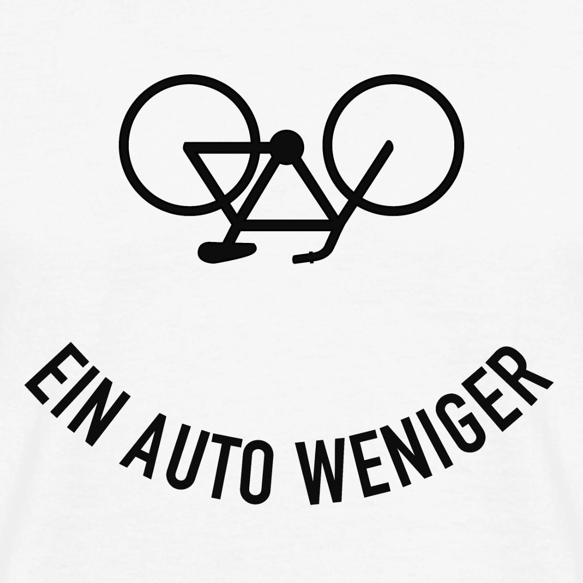 Spreadshirt T-Shirt Ein Auto Weniger, Fahrradfahrer Männer T-Shirt (1-tlg)