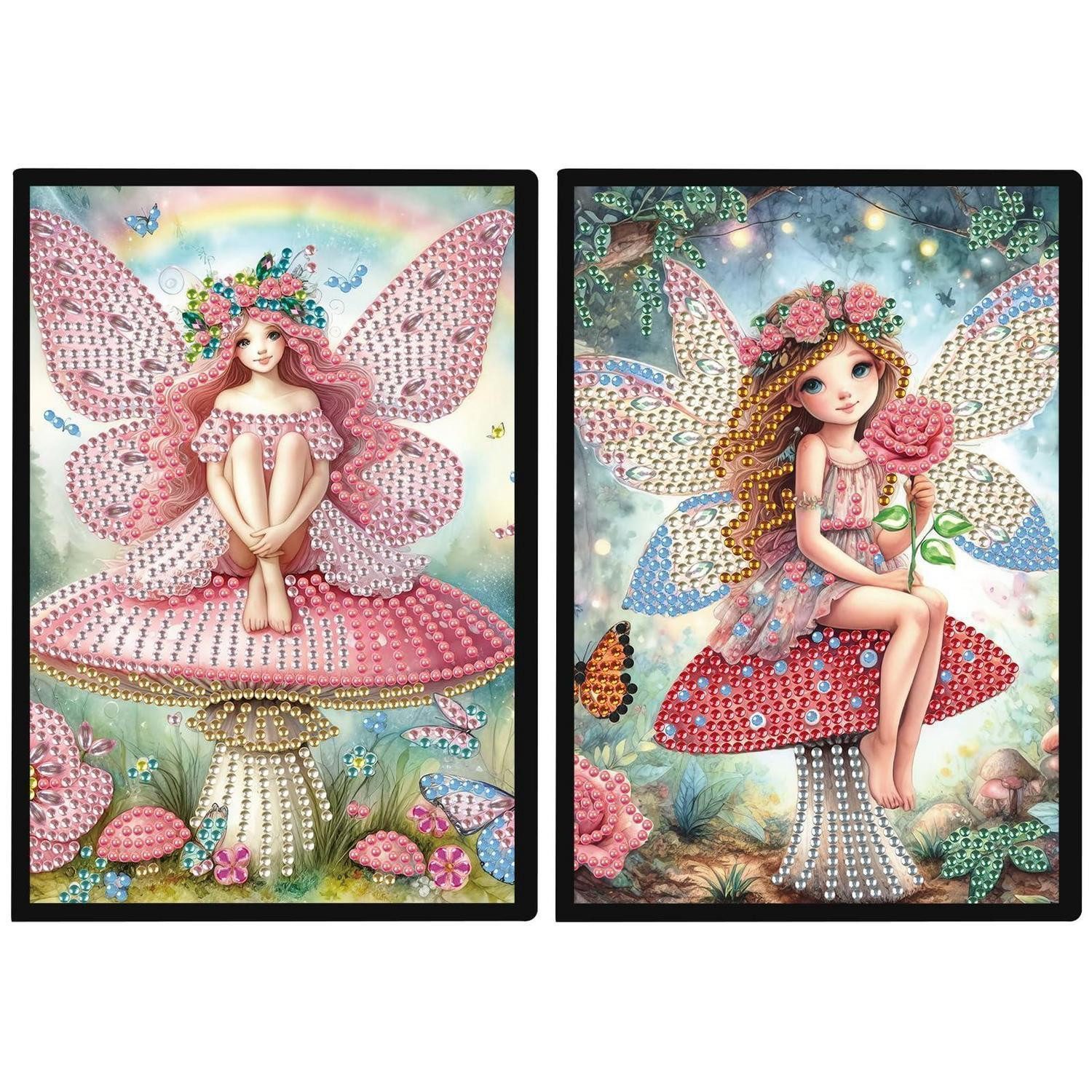 LuxusKollektion Notizbuch Diamant Painting Notizbuch A5 Rosa Elfe