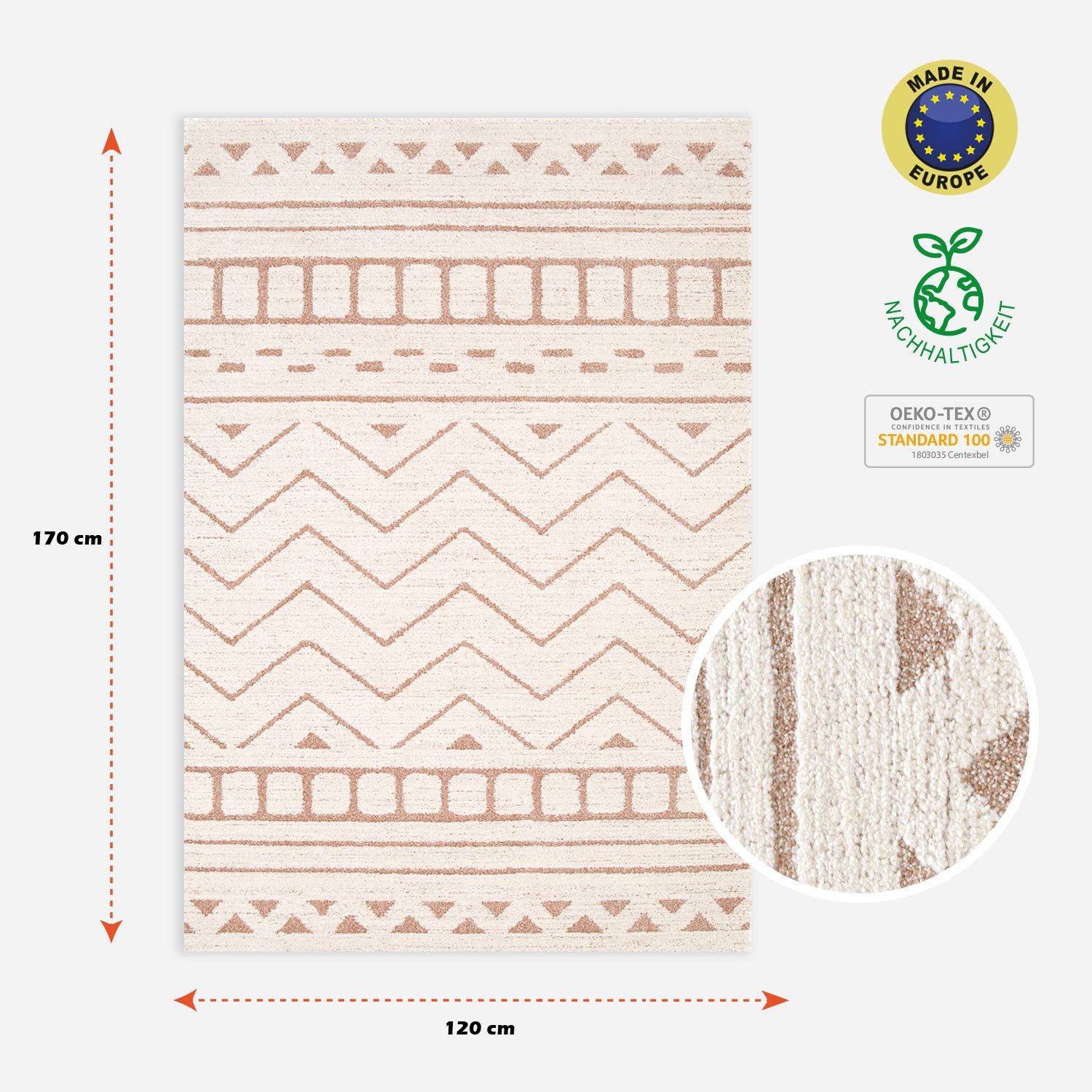 Rikmani Teppich Kurzflorteppich Schlafzimmerteppich weicher Teppich