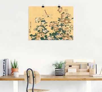 Artland Wandbild Chinesische Glockenblume und Libelle, Blumen (1 St), als Leinwandbild, Poster in verschied. Größen
