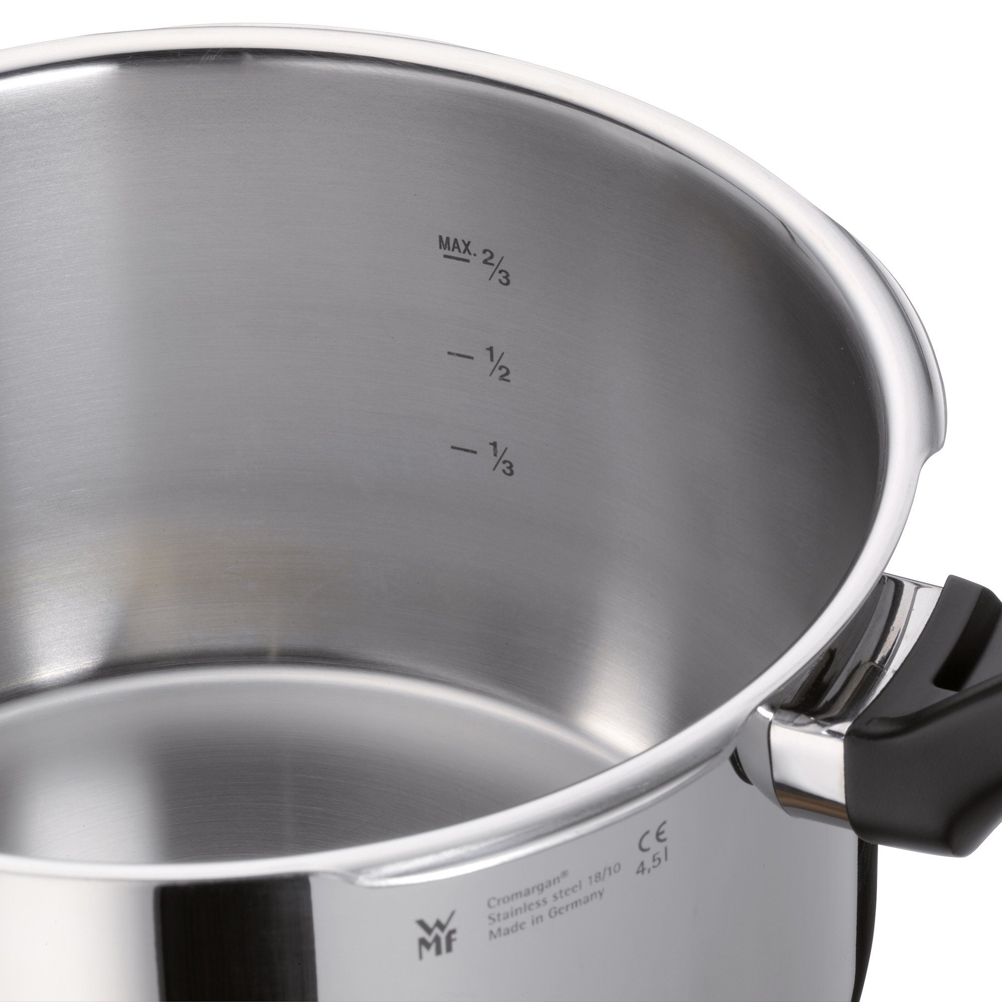 WMF Schnellkochtopf WMF Schnelltopf Perfect 4,5 l + 3,0 l, Cromargan® Edelstahl rostfrei 18/10 (2-tlg)