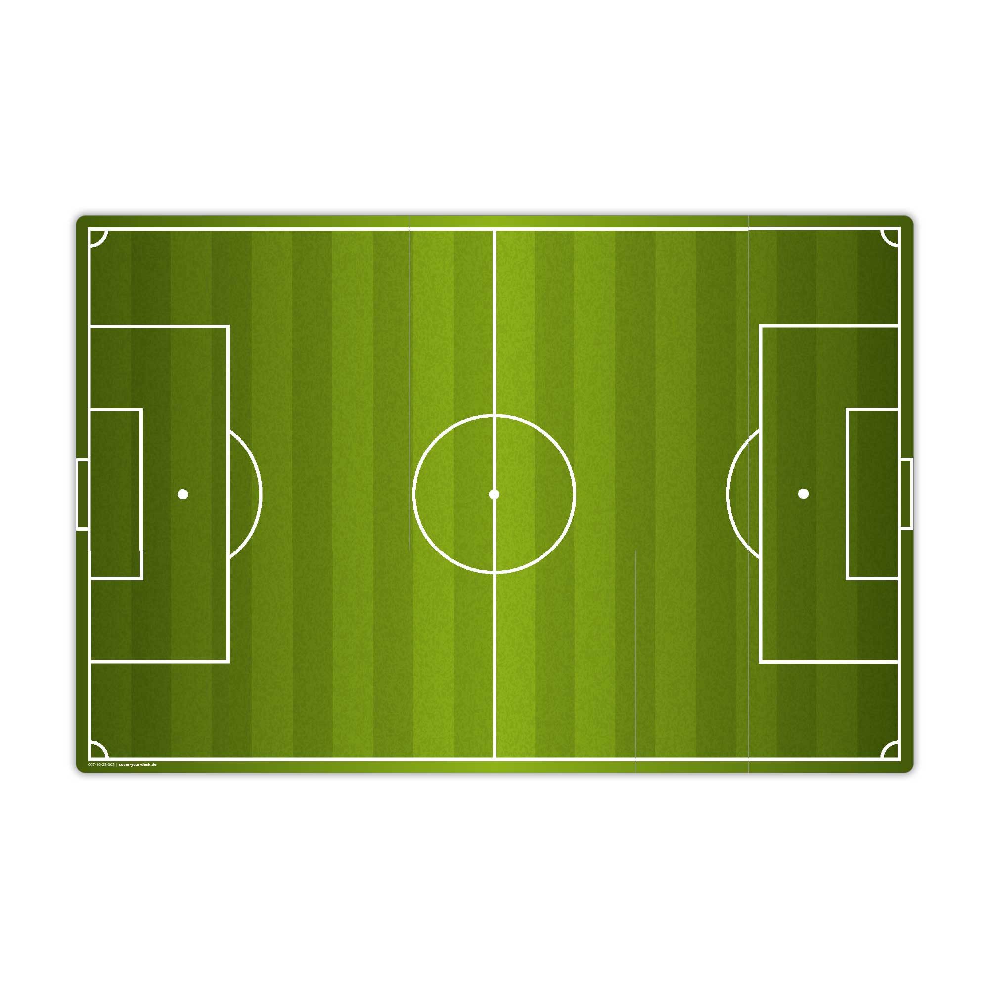cover-your-desk.de Schreibtischunterlage abwaschbar - Fußballfeld für Kinder, premium Vinyl - Made in Germany, (1 tlg)