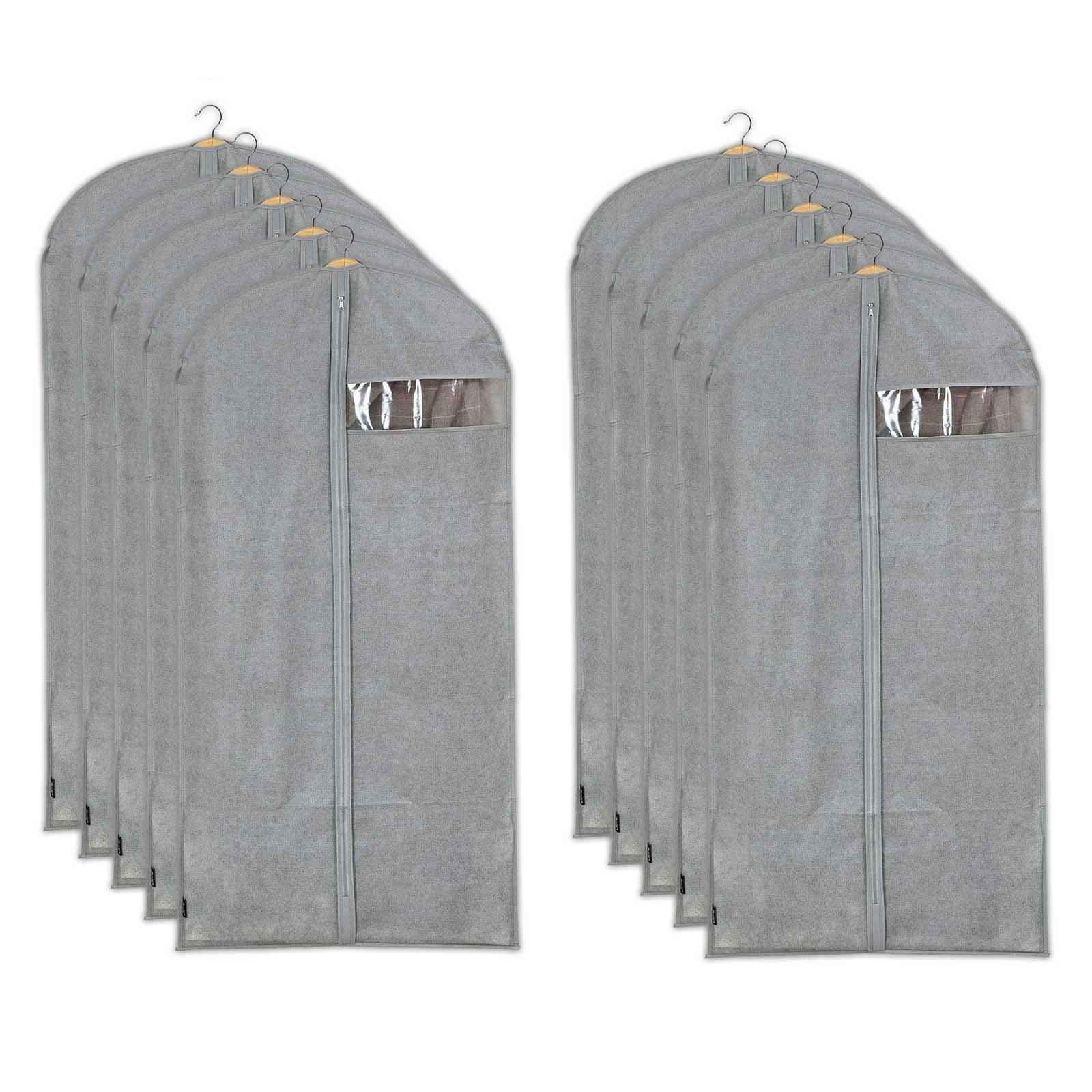 HAC24 Kleidersack Premium Kleidersack Kleiderhülle Schutzhülle Kleiderschutz (10 St) 60 x 135 cm mit Reißverschluss & Sichtfenster