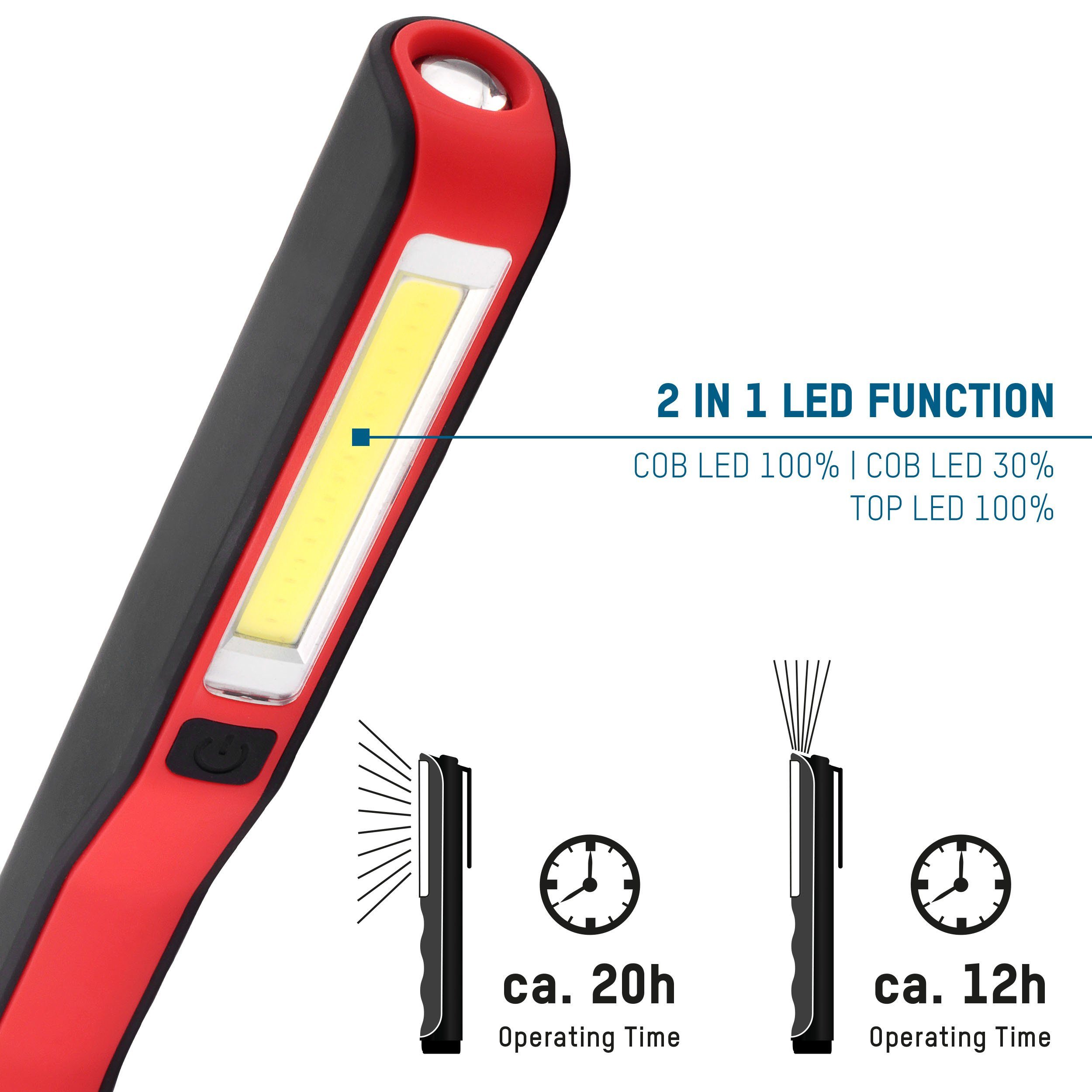 ANSMANN AG LED Arbeitsleuchte LED Werkstattlampe IL150B inkl. AAA Batterien - kabellos & magnetisch, LED