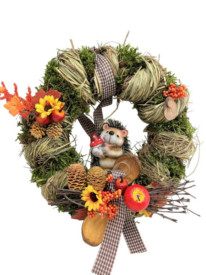 Small-Preis Dekokranz Türkranz Wandkranz rund Natur ø 28 cm - Herbst - Willkommensgruß