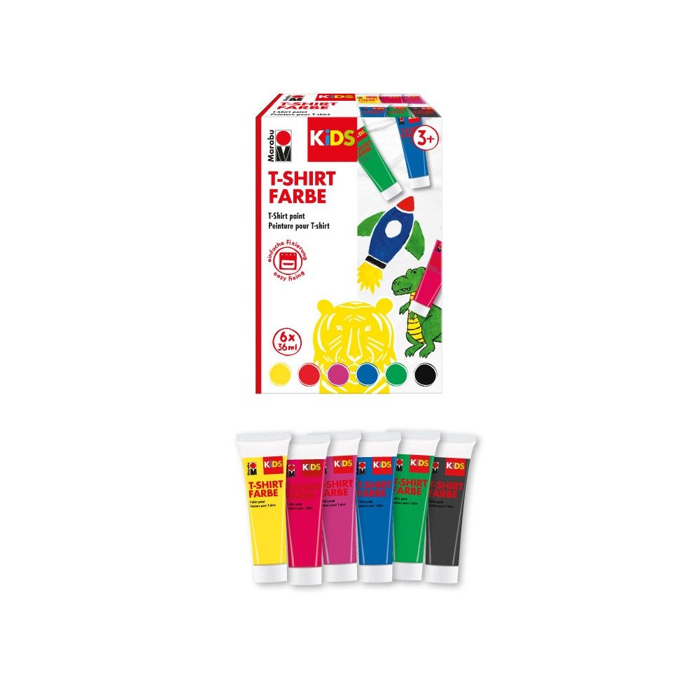 Marabu Textilfarbe Marabu KiDS T-Shirt Farbe 6x36ml