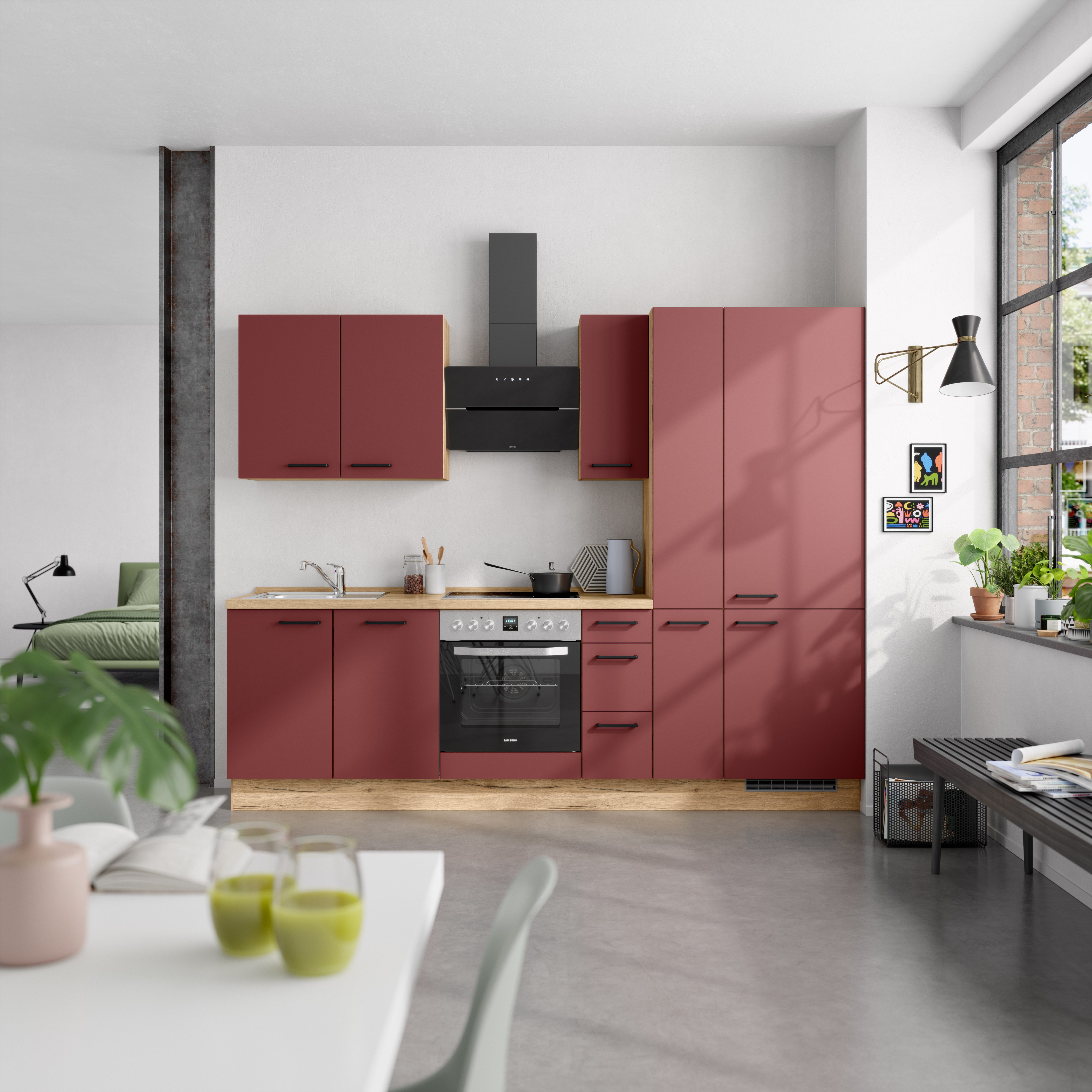 nobilia® Küchenzeile "Easytouch II", NEU: individuell anpassbar mit gratis Profi-Beratung, vormontiert, Breite 270 cm, Ausrichtung wählbar, wahlw. mit E-Geräten