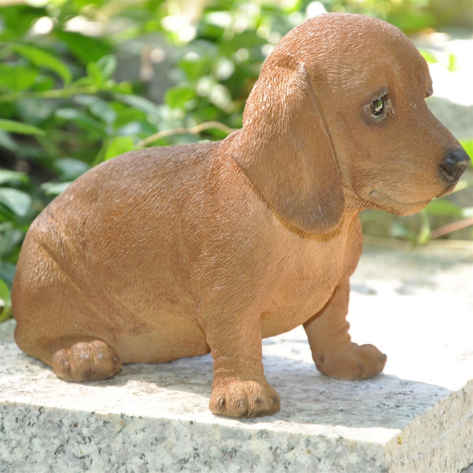 dazikemo Gartenfigur Dekofigur Gartenfigur Dackel braun günstig online kaufen