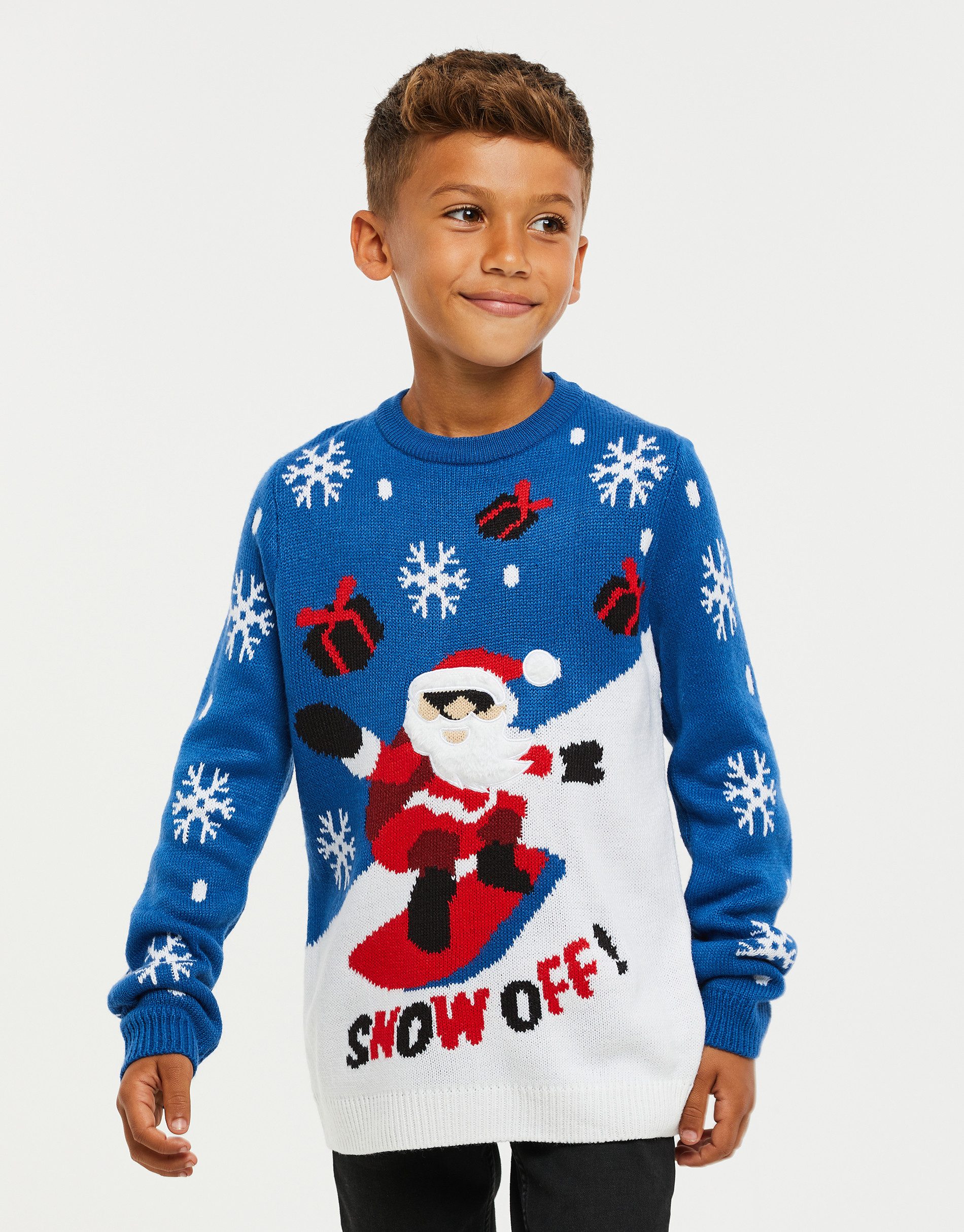 Threadboys Rundhalspullover Boarder (1-tlg) mit weihnachtlichem Motiv