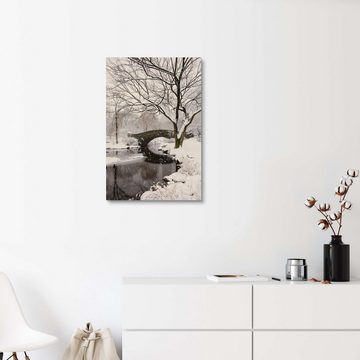 Posterlounge Holzbild Editors Choice, Winter in New York, Wohnzimmer Fotografie