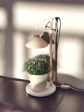 smartwares Pflanzenlampe LED 9W Gewächslampe für Kräuter & Blume 4000K Höhenverstellbar Weiß, LED fest integriert, 4000K, 550lm, 120°, 9W, Tag/Nacht-Zyklus