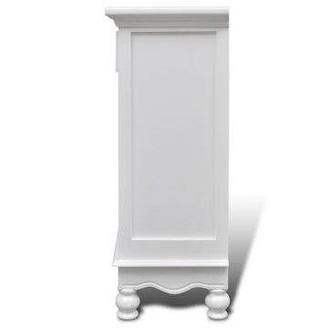 vidaXL Sideboard Holzschränkchen mit 2 Türen 1 Schublade Weiß (1 St)