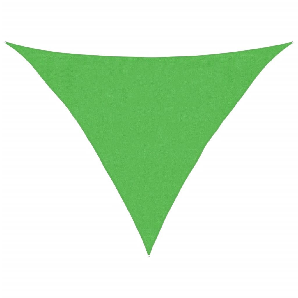 vidaXL Sonnensegel Sonnensegel 160 g/m² Hellgrün 3,5x3,5x4,9 m HDPE, (1-tlg)