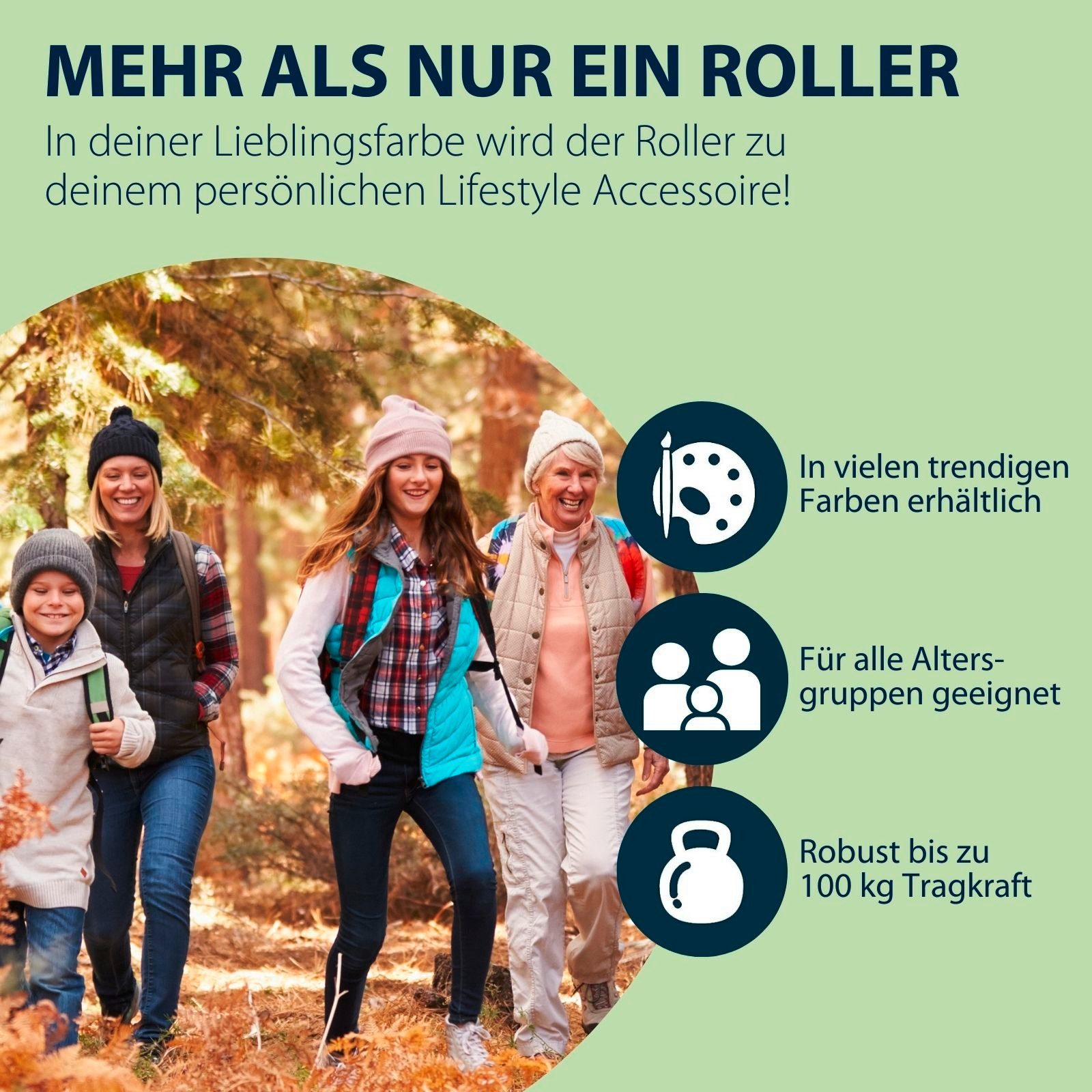 Hudora Cityroller Scooter Start 200 Höhenverstellbarer & zusammenklappbarer Cityroller, Kinder- & Erwachsenenroller für bis zu 100kg mit Ständer