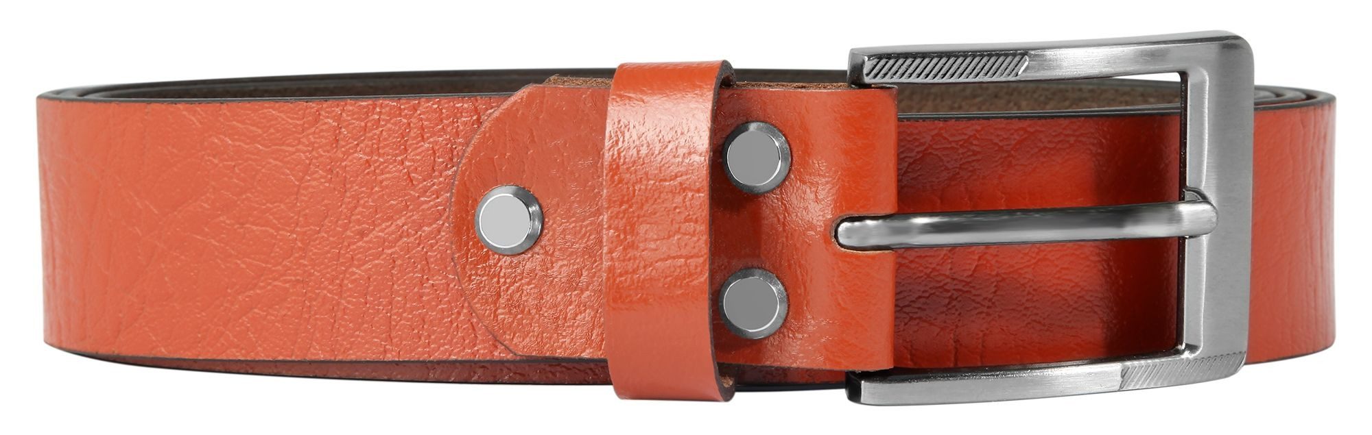 Leonardo Verrelli Ledergürtel hochwertiges Echt Leder, cognac, 90 cm - 130 cm (Bundweite)