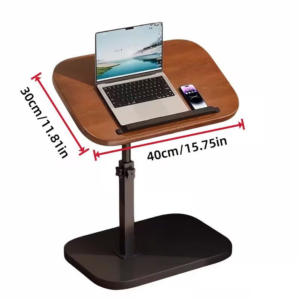 AKKEE Beistelltisch Sofa Klein Beistelltisch für Couch Sofatisch Couchtisch 360°-Drehung, 40 cm breit, Für Schlafsofa Badewanne