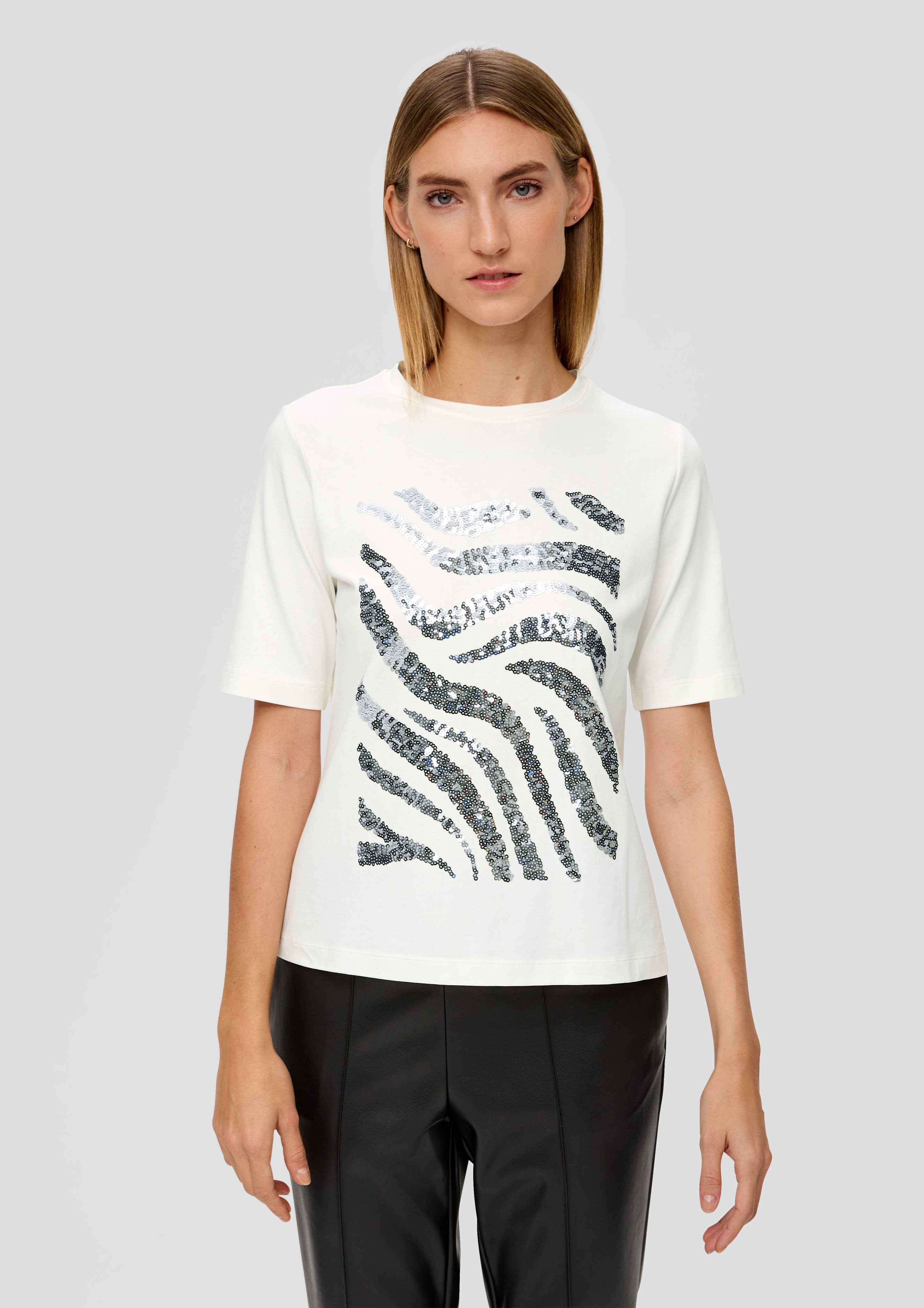 s.Oliver BLACK LABEL Kurzarmshirt T-Shirt mit günstig online kaufen