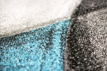 Teppich Teppich modern Teppich Wohnzimmer Wellen blau türkis grau, Carpetia, rechteckig, Höhe: 13 mm