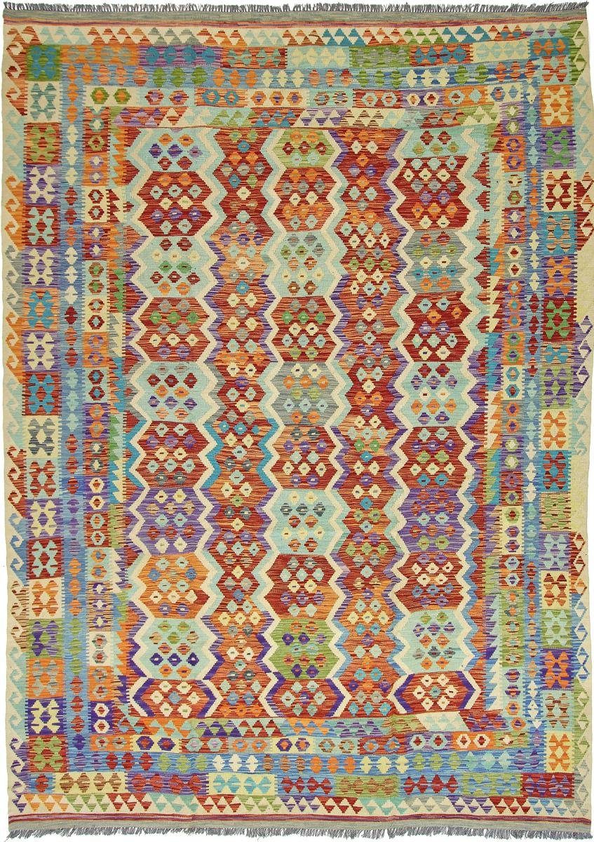 Orientteppich, Höhe: Kelim Trading, Handgewebter Orientteppich 254x353 rechteckig, Afghan 3 mm Nain