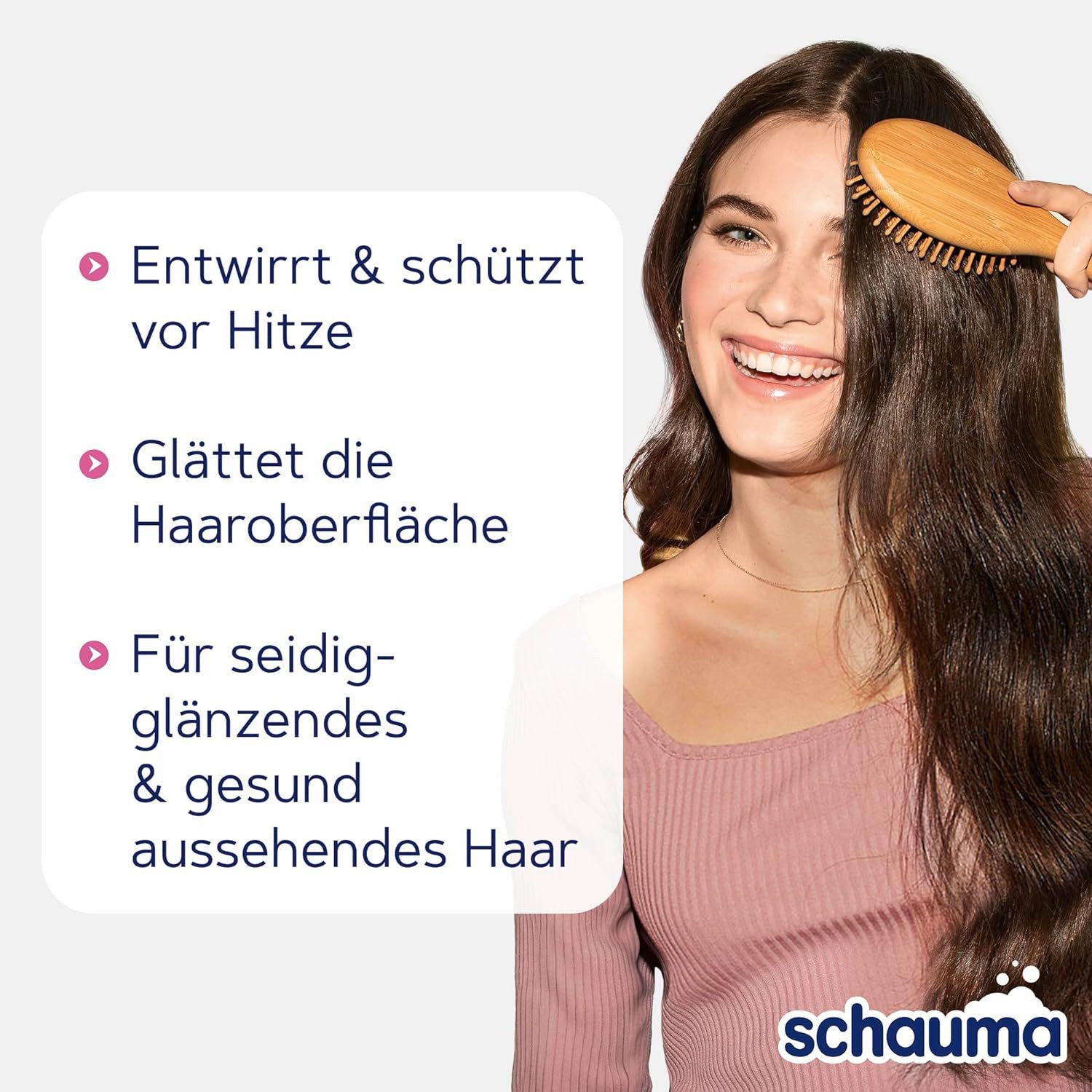 Schauma Haarspülung Sprühpflege Seidenkamm 200ml, 6x 200ml, 6-tlg., Hitzeschutz, seidig-glänzendes Haar, Einfache Anwendung