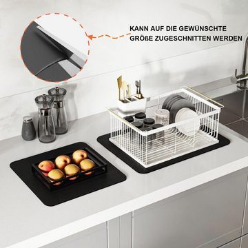 Daisred Abtropfmatte Geschirr, Kaffeemaschine für Küche