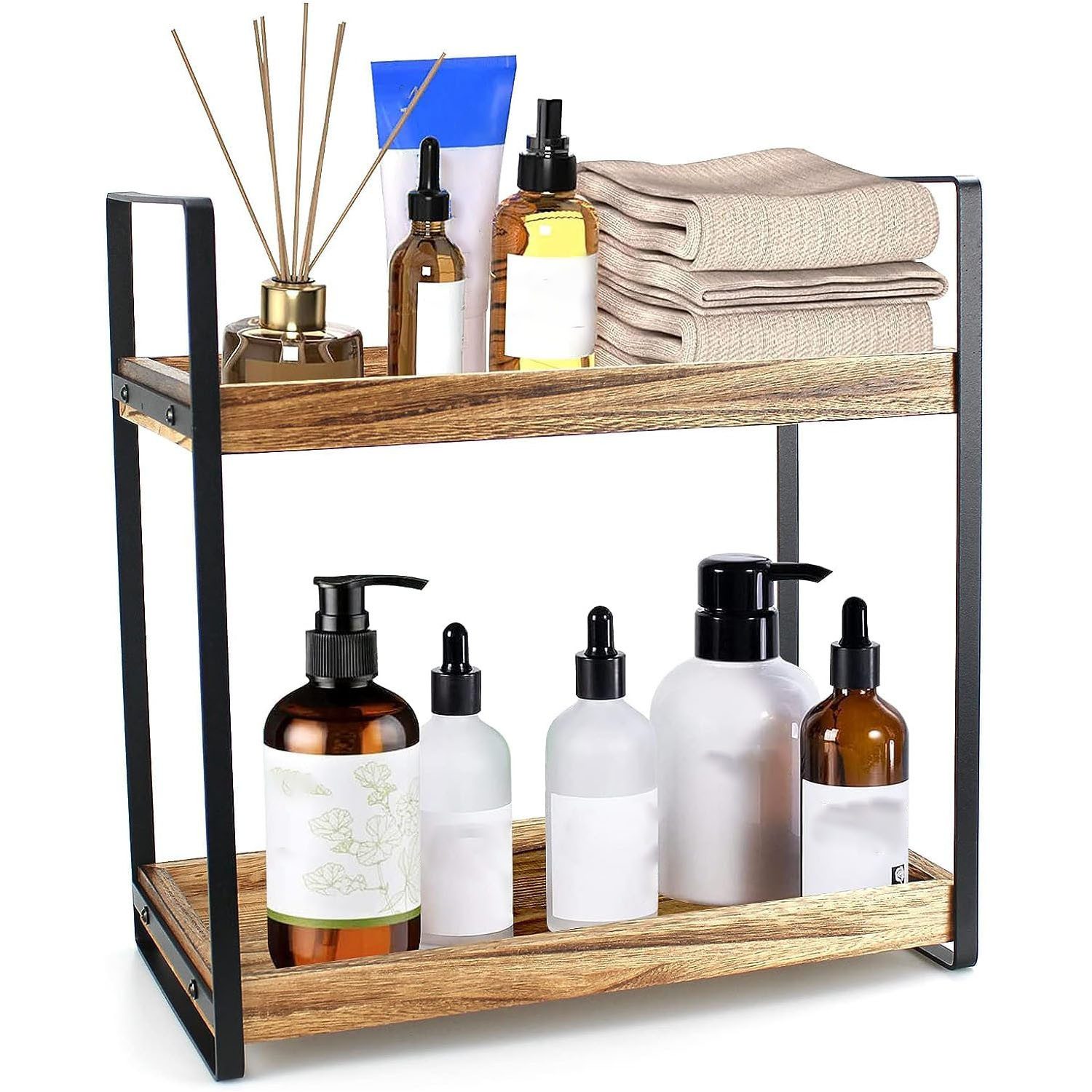 HEYHIPPO Flaschenregal Lagerregal Gewürzregal Kosmetikregal Doppelschichtig günstig online kaufen