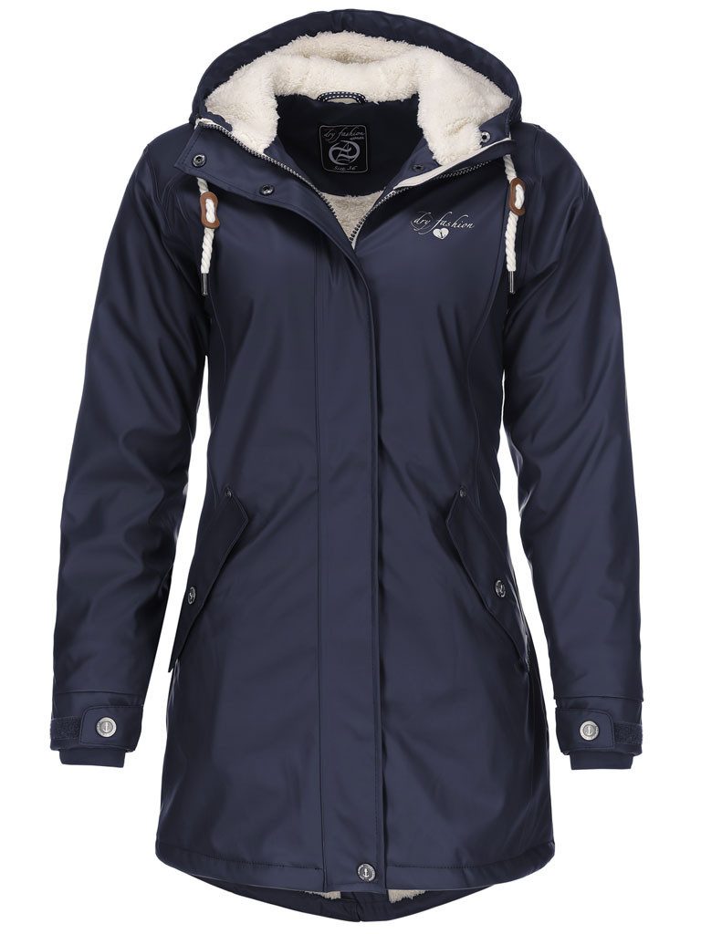 Dry Fashion Regenmantel Damen Regenjacke Malmö Kapuze und Teddyfleece - win günstig online kaufen