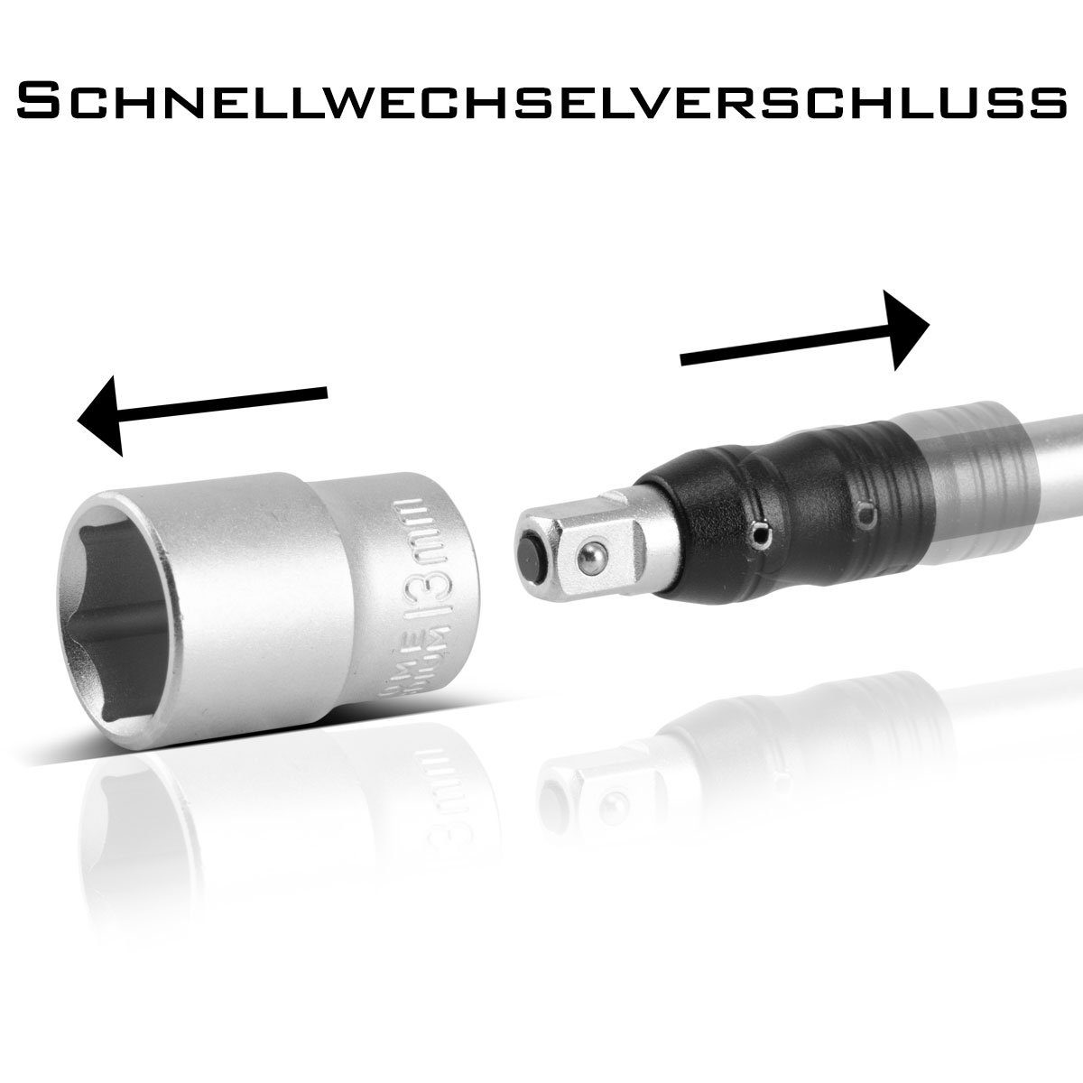 Zoll Bits 13 St) 12-teiliger Steckschlüssel Steckschlüssel-Satz 1/4 mit STAHLWERK (Packung,