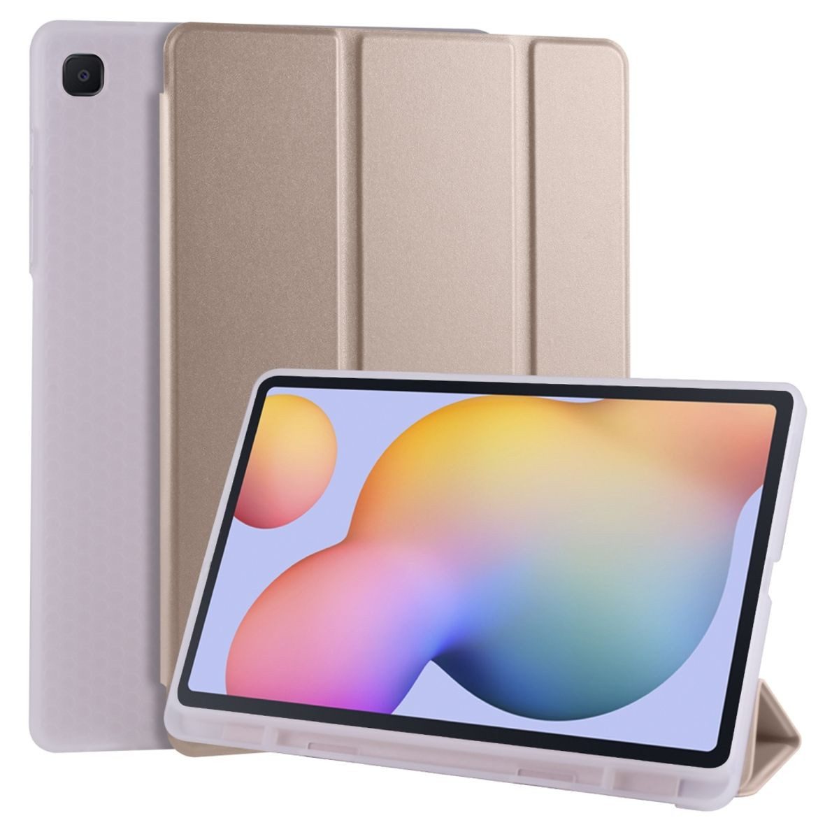 König Design Tablet-Hülle Samsung Galaxy Tab S6 Lite, Samsung Galaxy Tab S6 Lite Schutzhülle Tablet-Hülle Gold