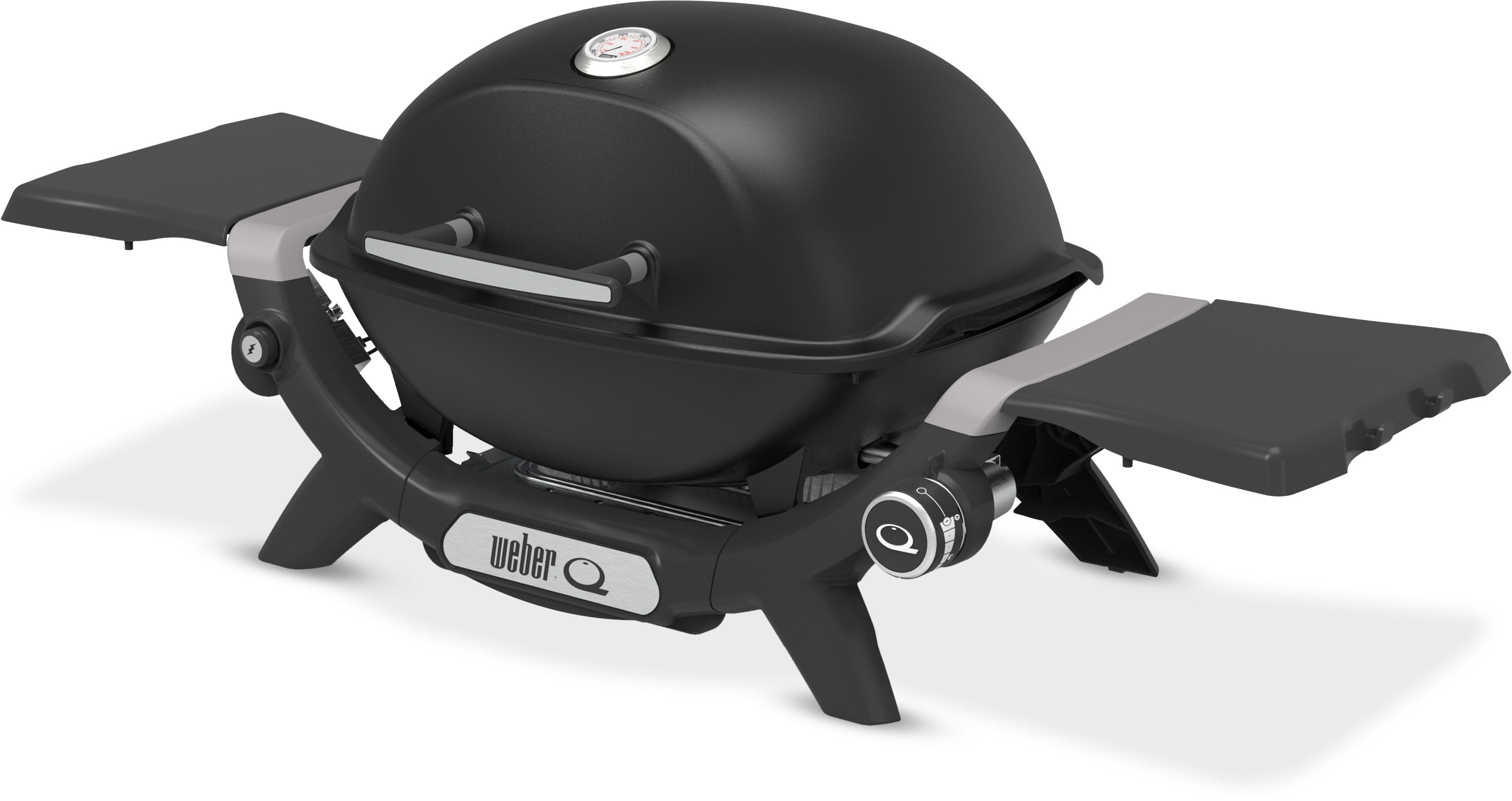 Weber Gasgrill Q1200N, Mit Deckelthermometer und abnehmbaren Seitentischen