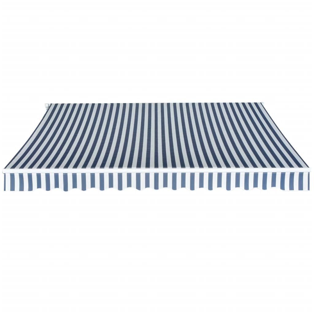 vidaXL Markise Gelenkarmmarkise 350 cm Blau/Weiß (1-St)