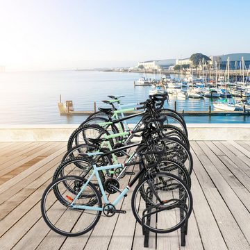 COSTWAY Fahrradständer Aufstellständer, mit 6 Fahrrad Stellplätze