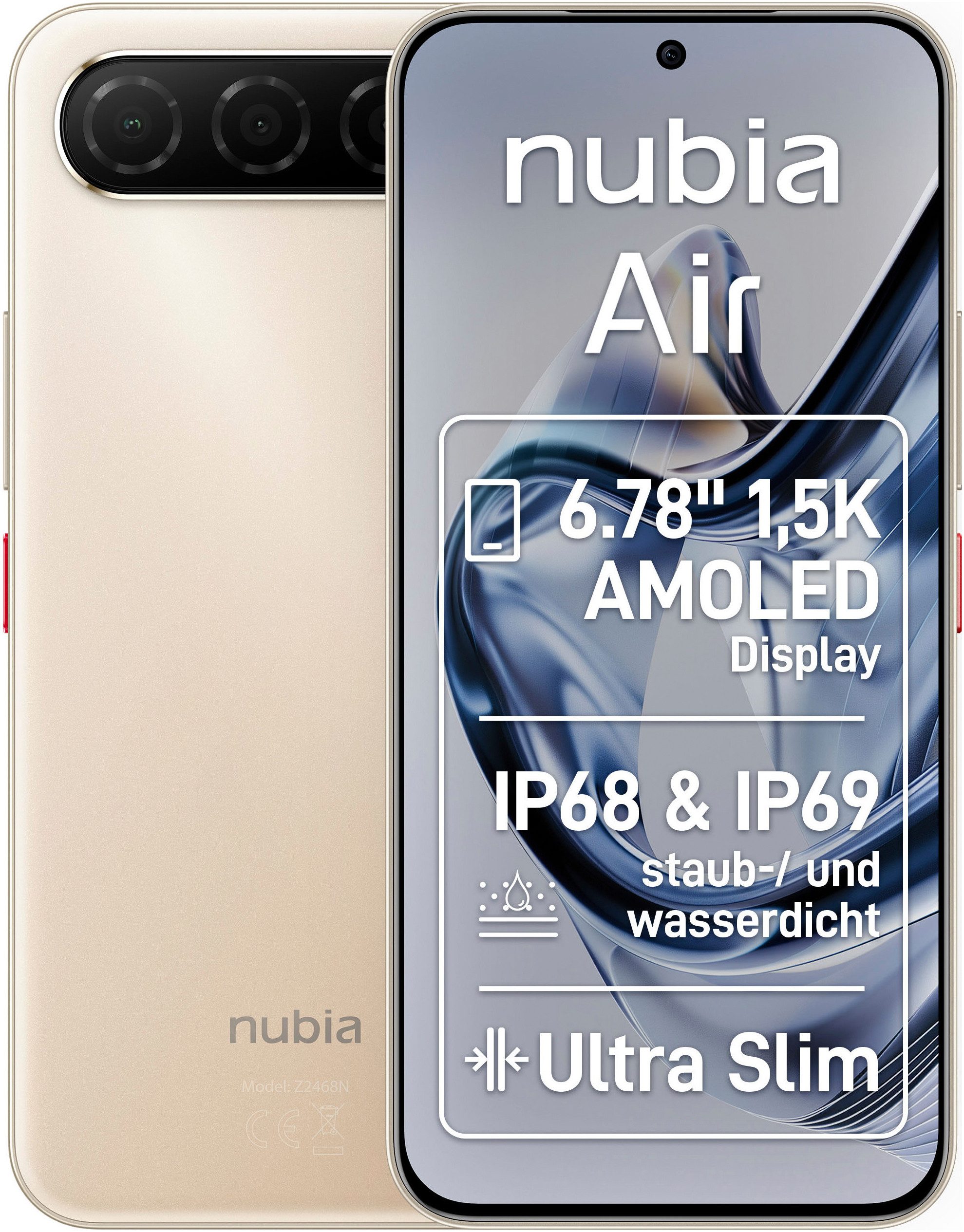 Nubia Air 256GB Smartphone (17,2 cm/6,78 Zoll, 256 GB Speicherplatz, 50 MP Kamera)