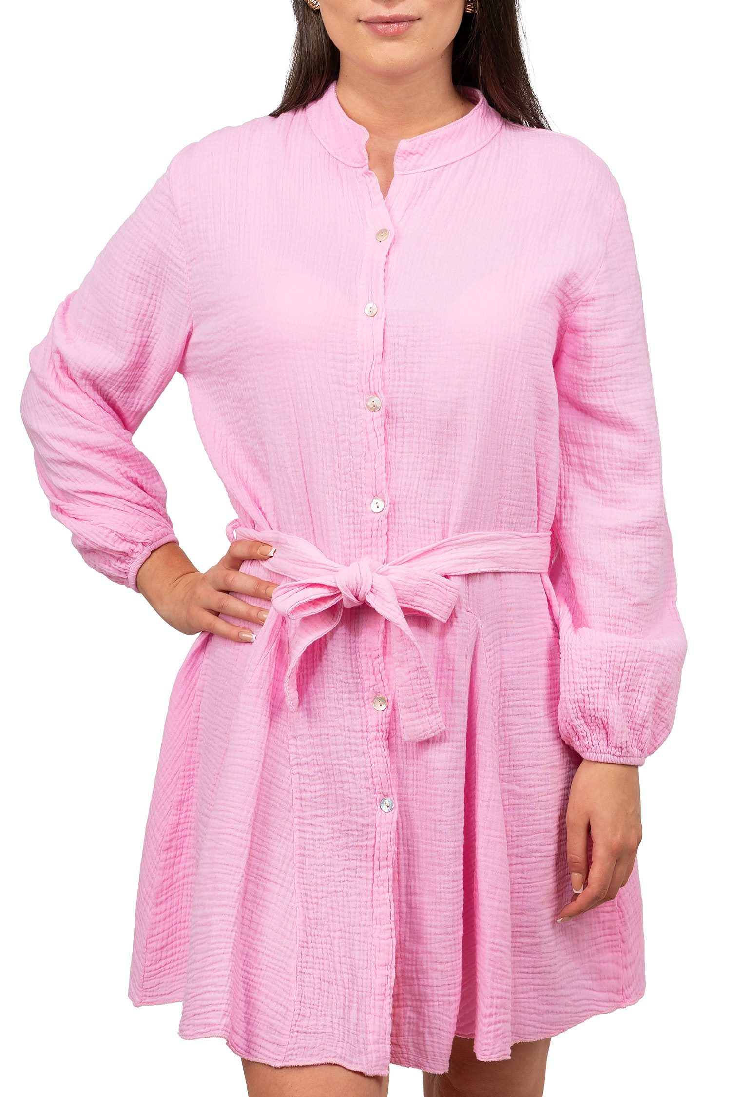 Reichstadt Sommerkleid Damen Oversized Kleider Musselin 25RSW075 Vielseitig kombinierbar als Kleid, Tunika oder Strand-Cover-Up