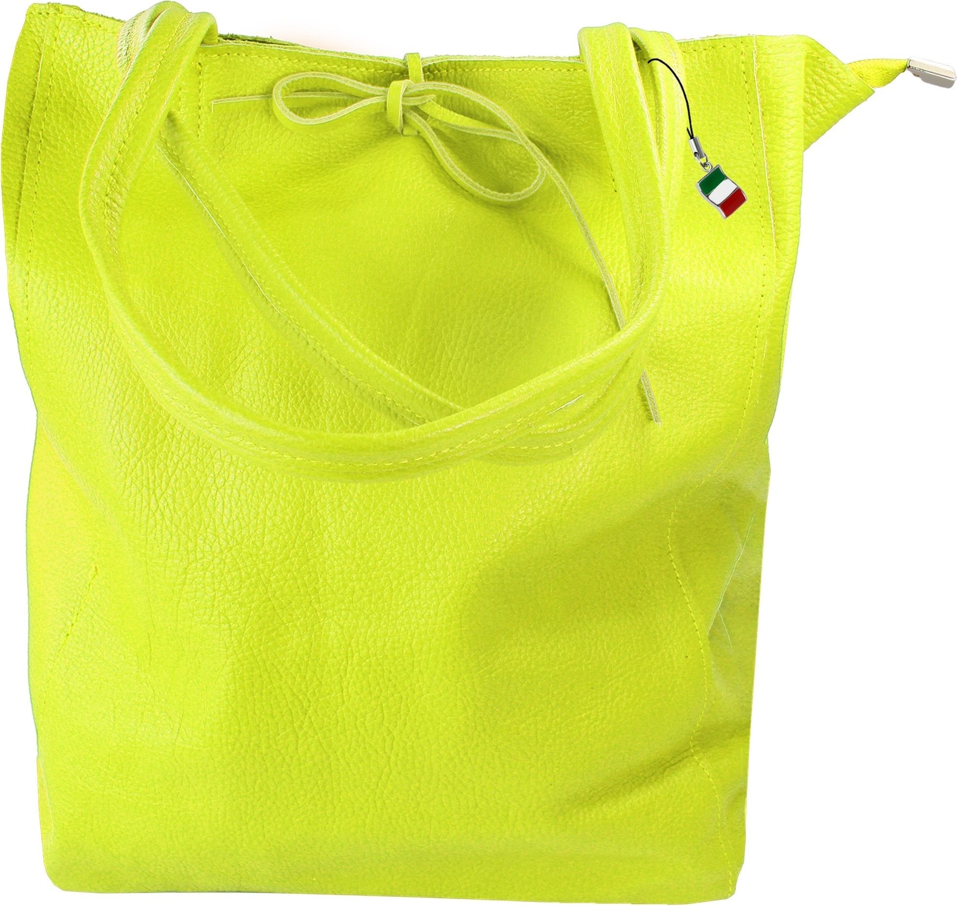 Schultertasche Florence ital. Shopper Echtleder Damen