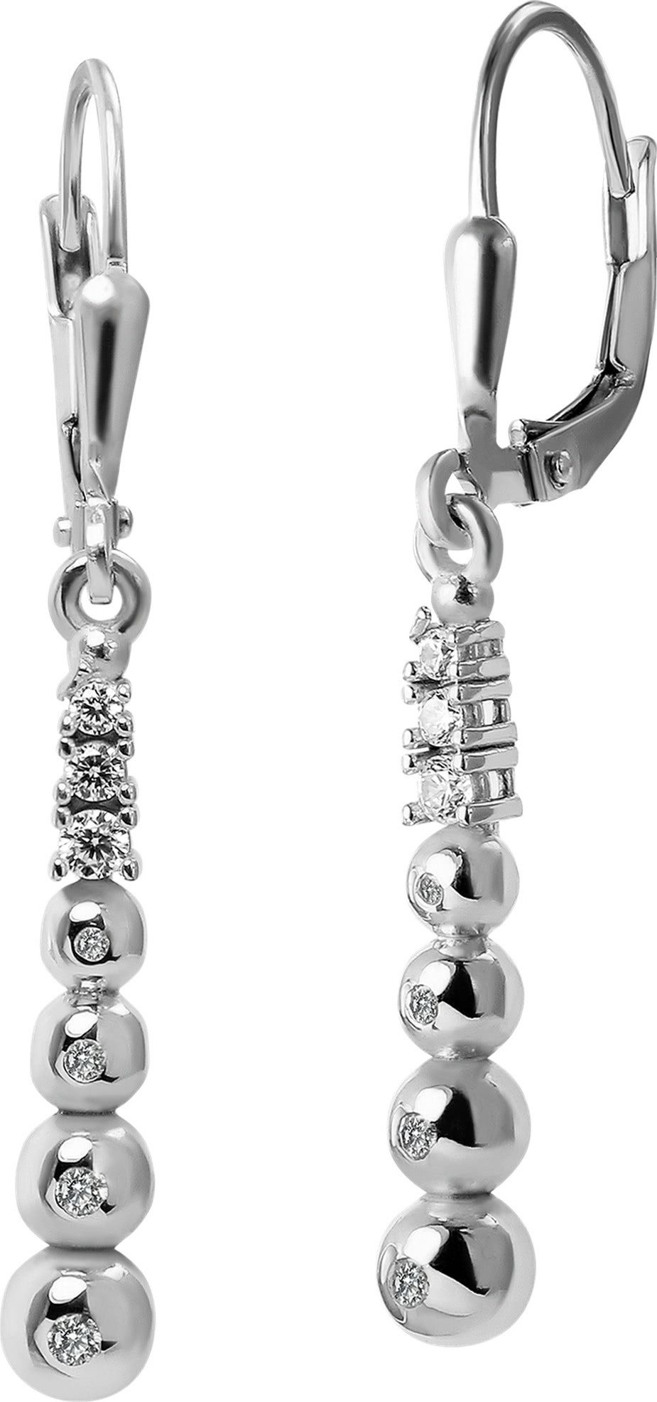 SilberDream Paar Ohrhänger SilberDream Ohrhänger Balls Zirkonia weiß (Ohrhä günstig online kaufen