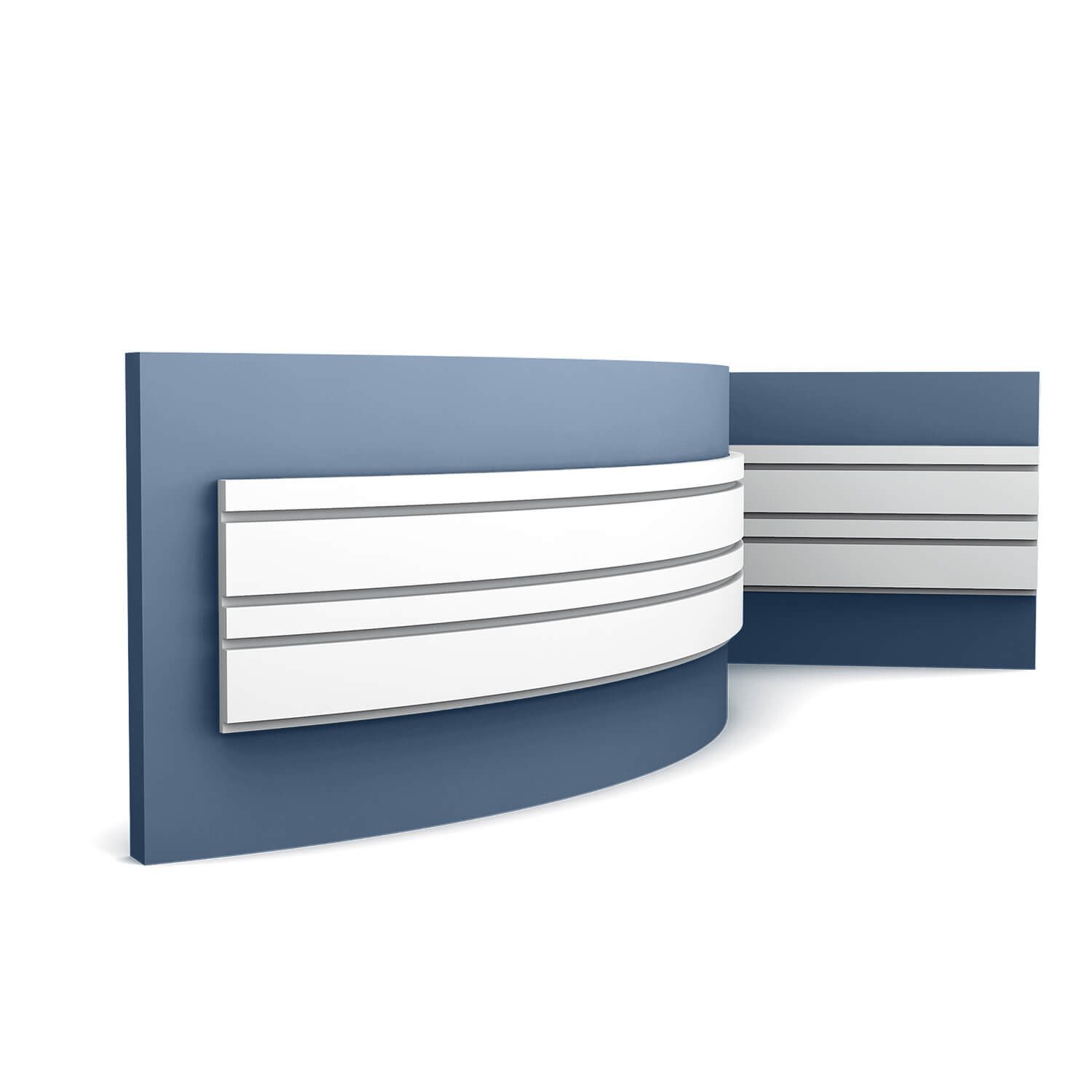 Orac Decor Profil W119F MODERN BAR MIX flexible 3D Wandpaneel Zierelement 2 m (Dekorpaneel, 1-St., weiß vorgrundiert), Dekorpaneel