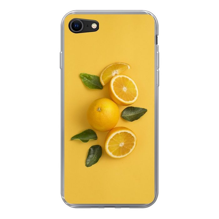 MuchoWow Handyhülle Orange - Obst - Gelb Handyhülle Apple iPhone 7 Smartphone-Bumper Print Handy Schutzhülle