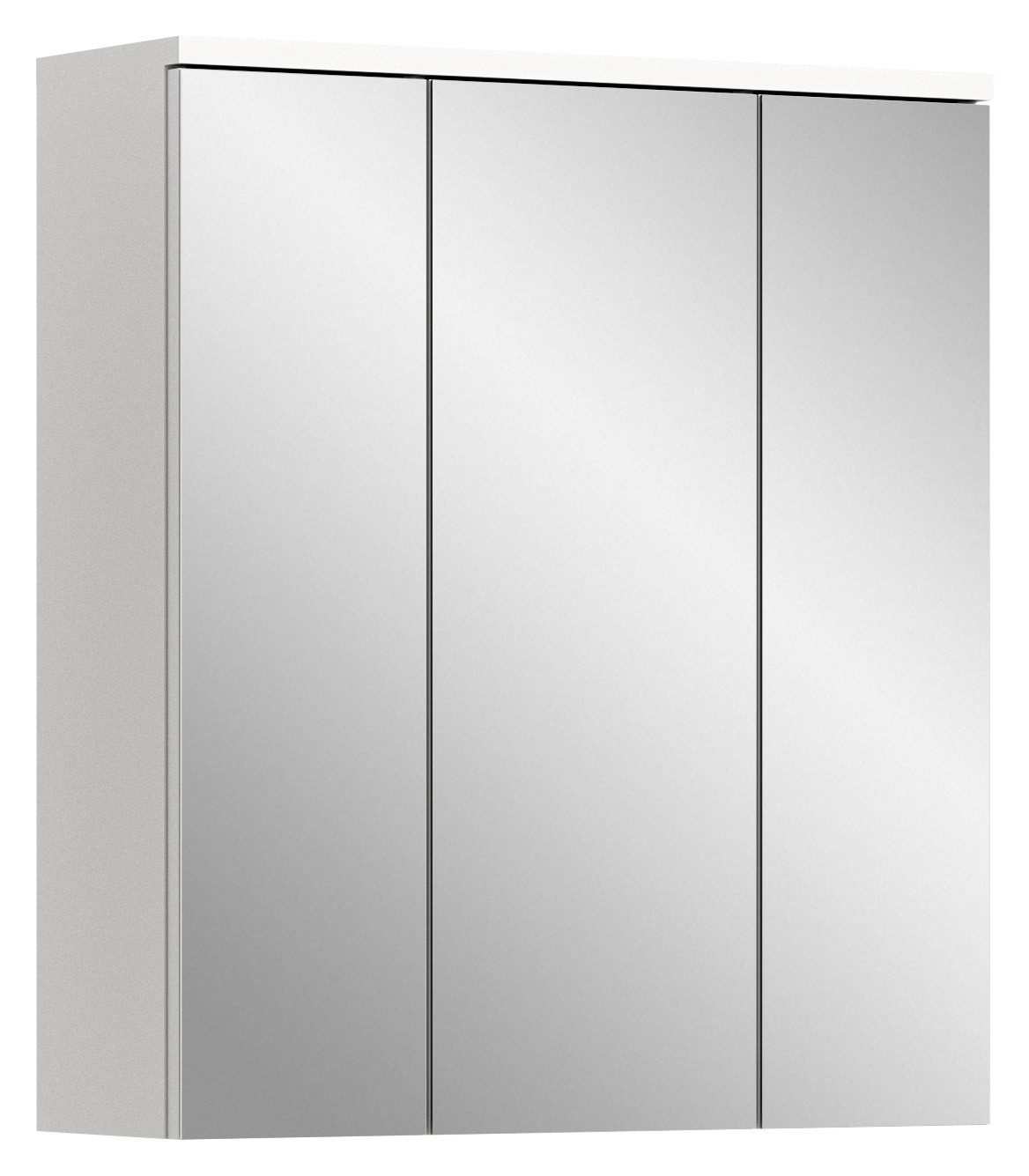 xonox.home Badezimmerspiegelschrank Weiß Hochglanz Softclose Melamin Modern 63x73x21 cm