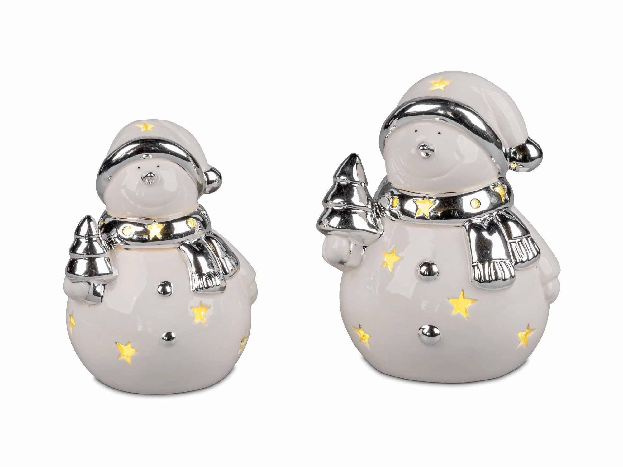 formano Dekofigur Winterzeit, Mit Timerfunktion, Weiß, Motiv: Schneemann günstig online kaufen