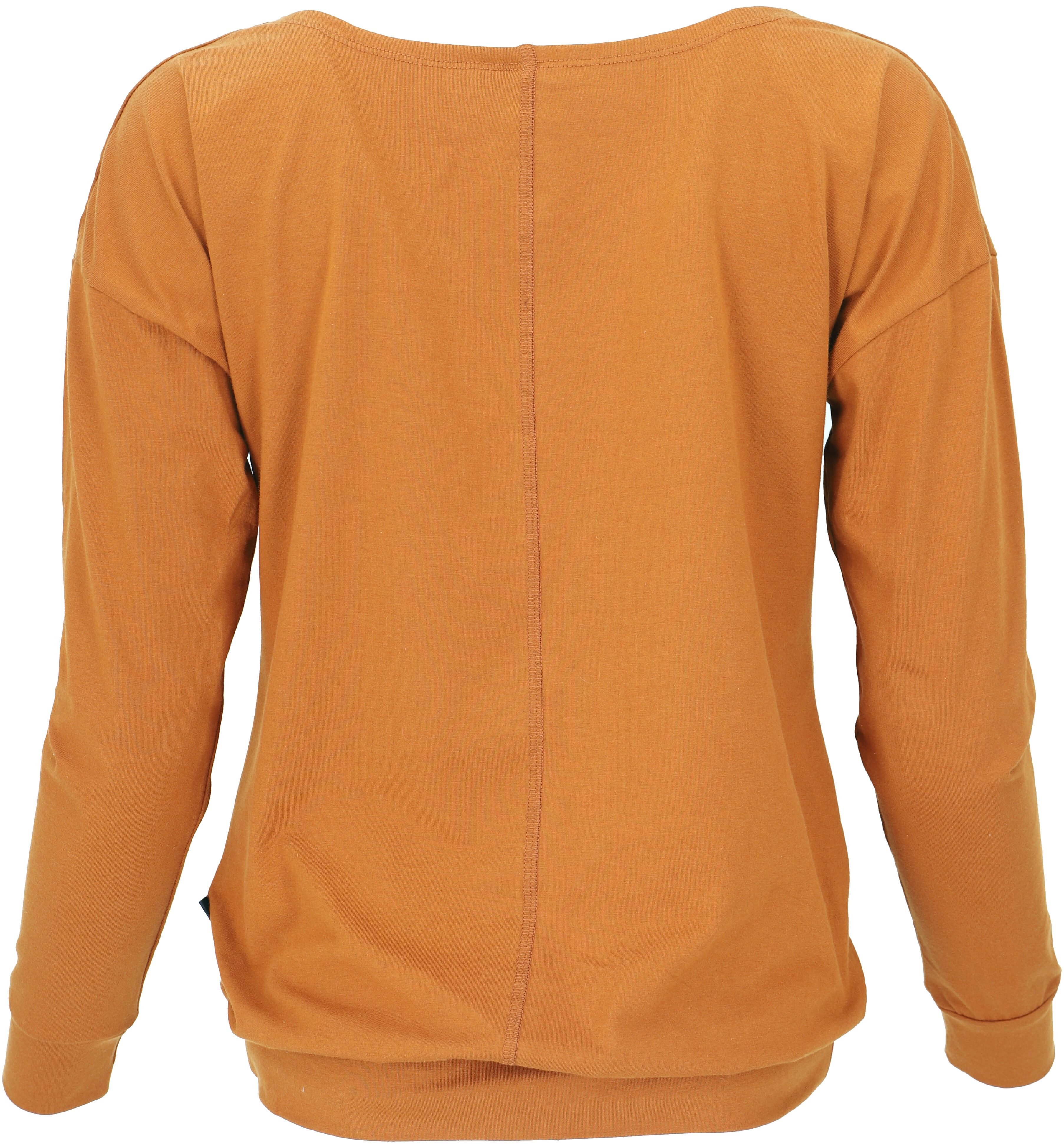 Guru-Shop Longsleeve Langarmshirt mit Wasserfallkragen, Yogashirt.. günstig online kaufen
