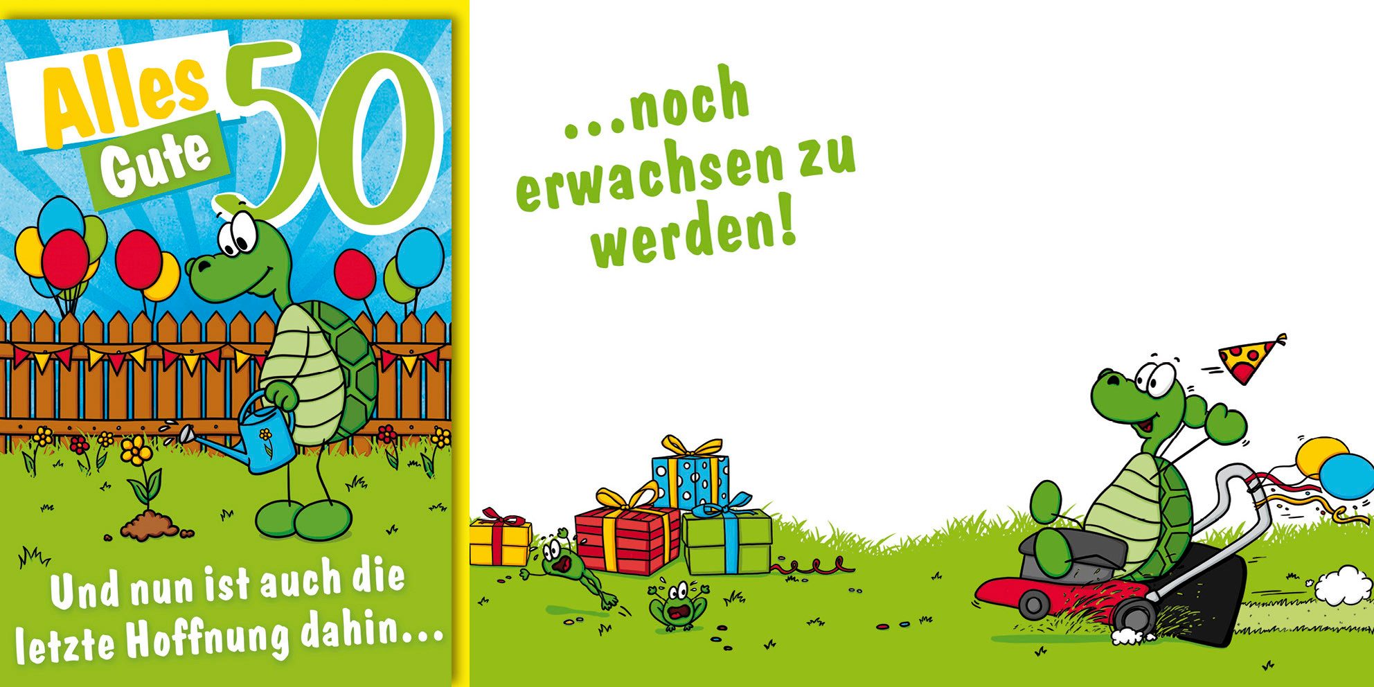 Verlag Dominique Grußkarten 50. Geburtstag - Humor - Karte mit Umschlag - letzte Hoffnung dahin