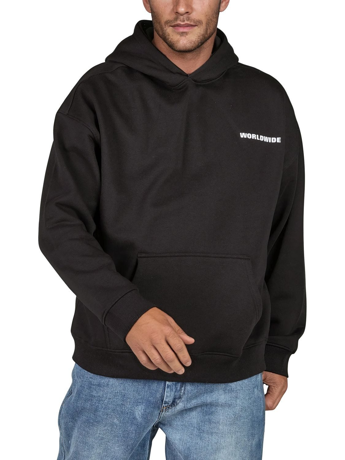 riverso Kapuzenpullover Herren Hoodie RIVDave Oversized Fit Streetware Sweatshirt mir Kängurutasche