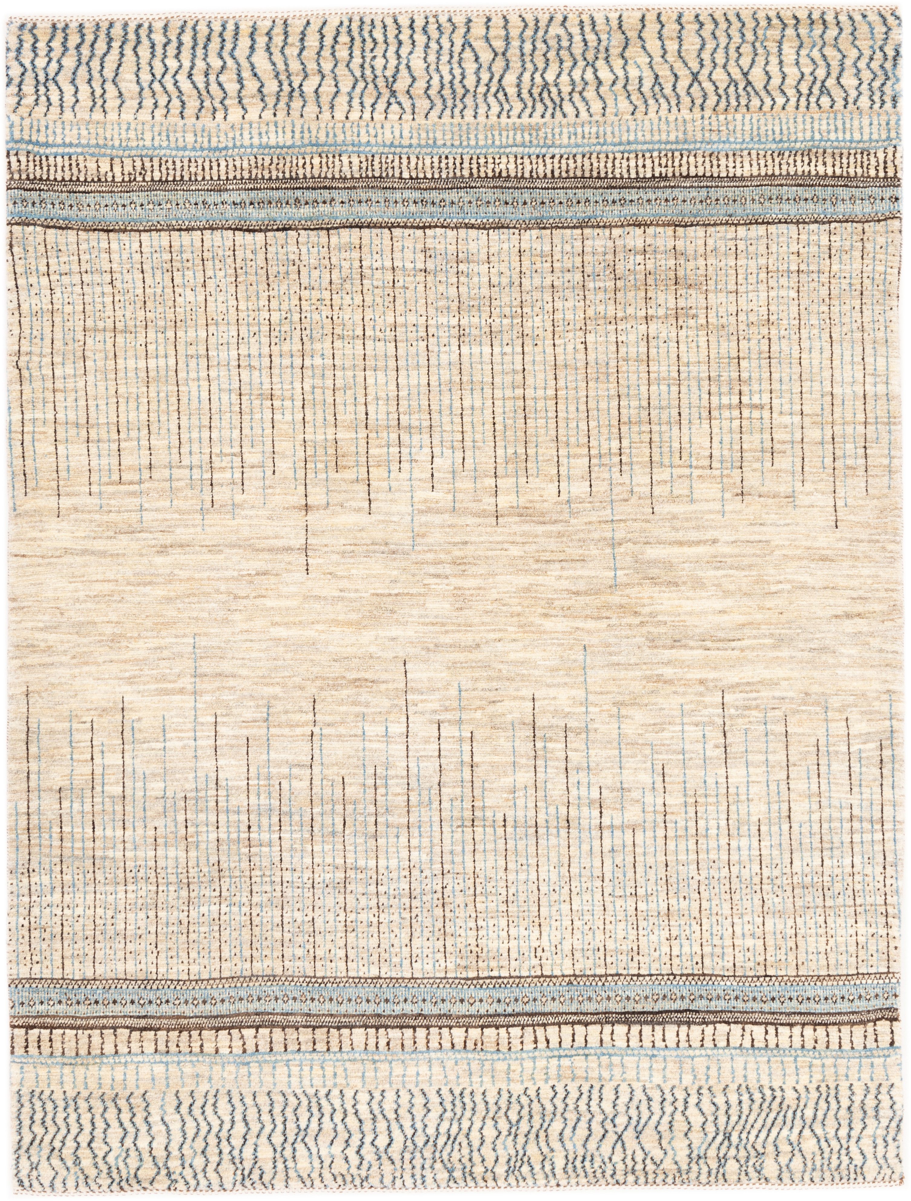 CABBEL Wollteppich Handgeknüpfter Perser Lori Wollteppich Beige Allover 152x198 cm, Rechteckig, Höhe: 20 mm, Handgeknüpftes Unikat aus 100% Wolle – langlebig und natürlich