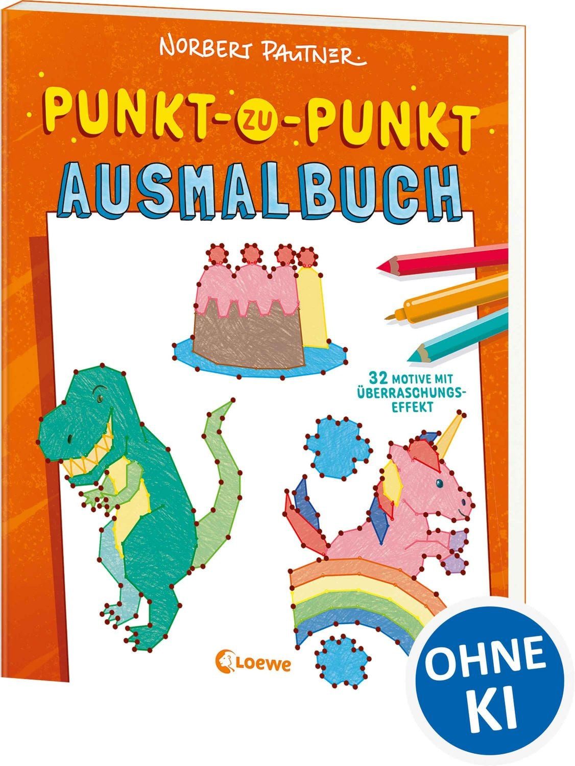 Punkt-zu-Punkt-Ausmalbuch (orange) / diverse