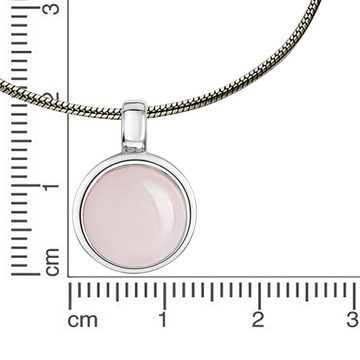 Zeeme Kette mit Anhänger Silber 925 Rosenquarz