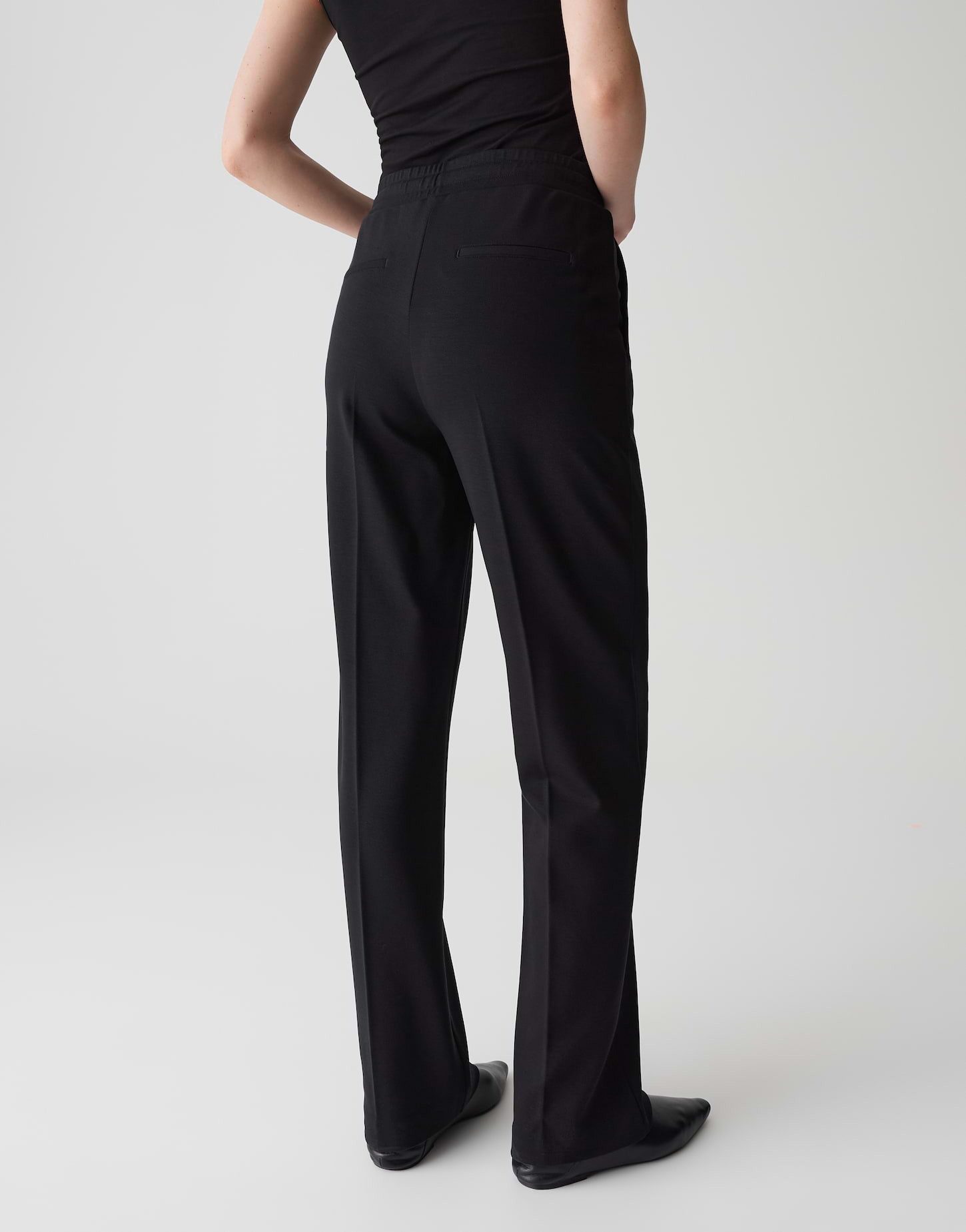 OPUS PANTS Stoffhose MACIE mit elastischem Komfortbund Long, Tencel, elastischer Gummibund