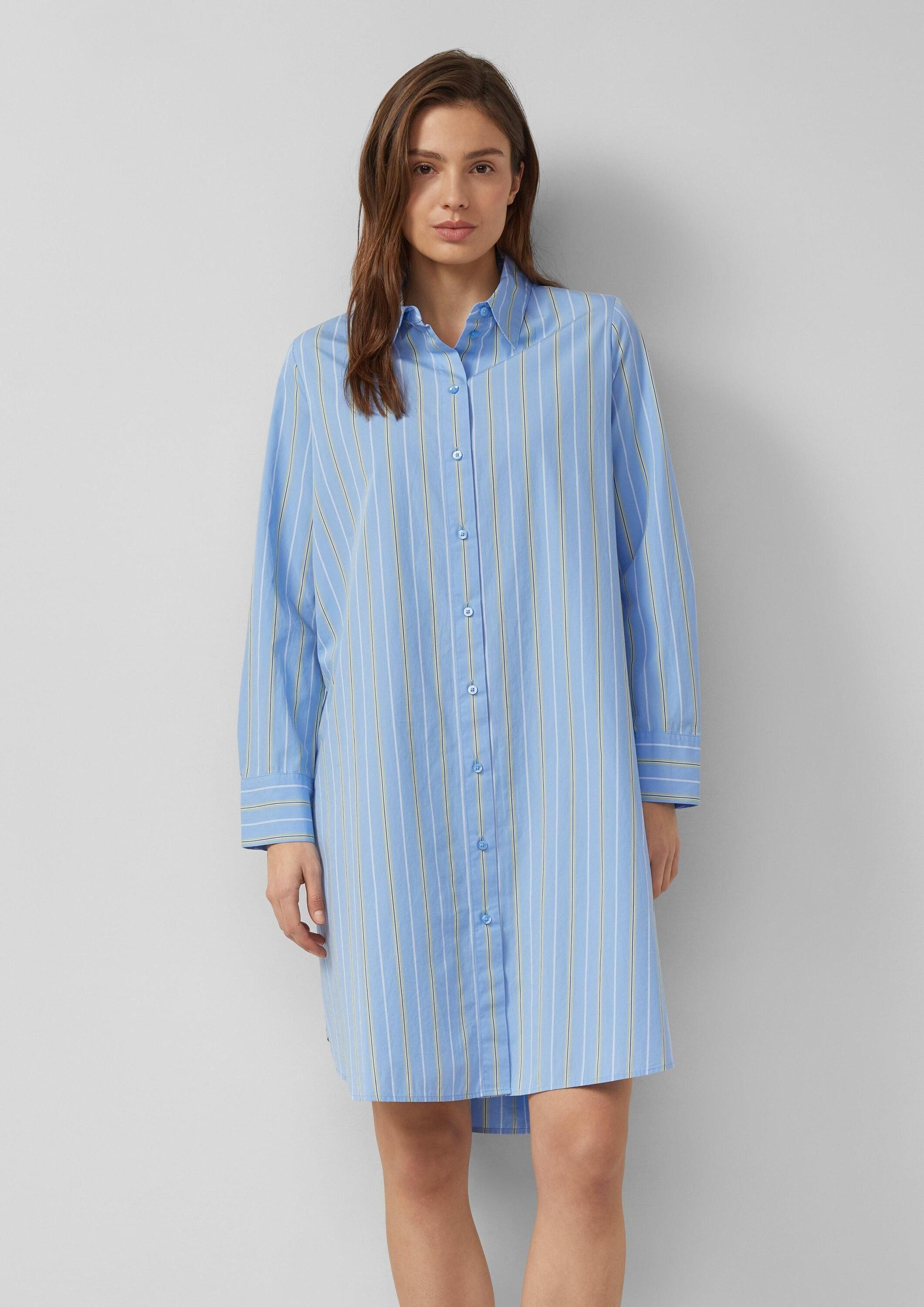 s.Oliver Midikleid Kleid Hemdkleid aus Popeline in A-Linie günstig online kaufen