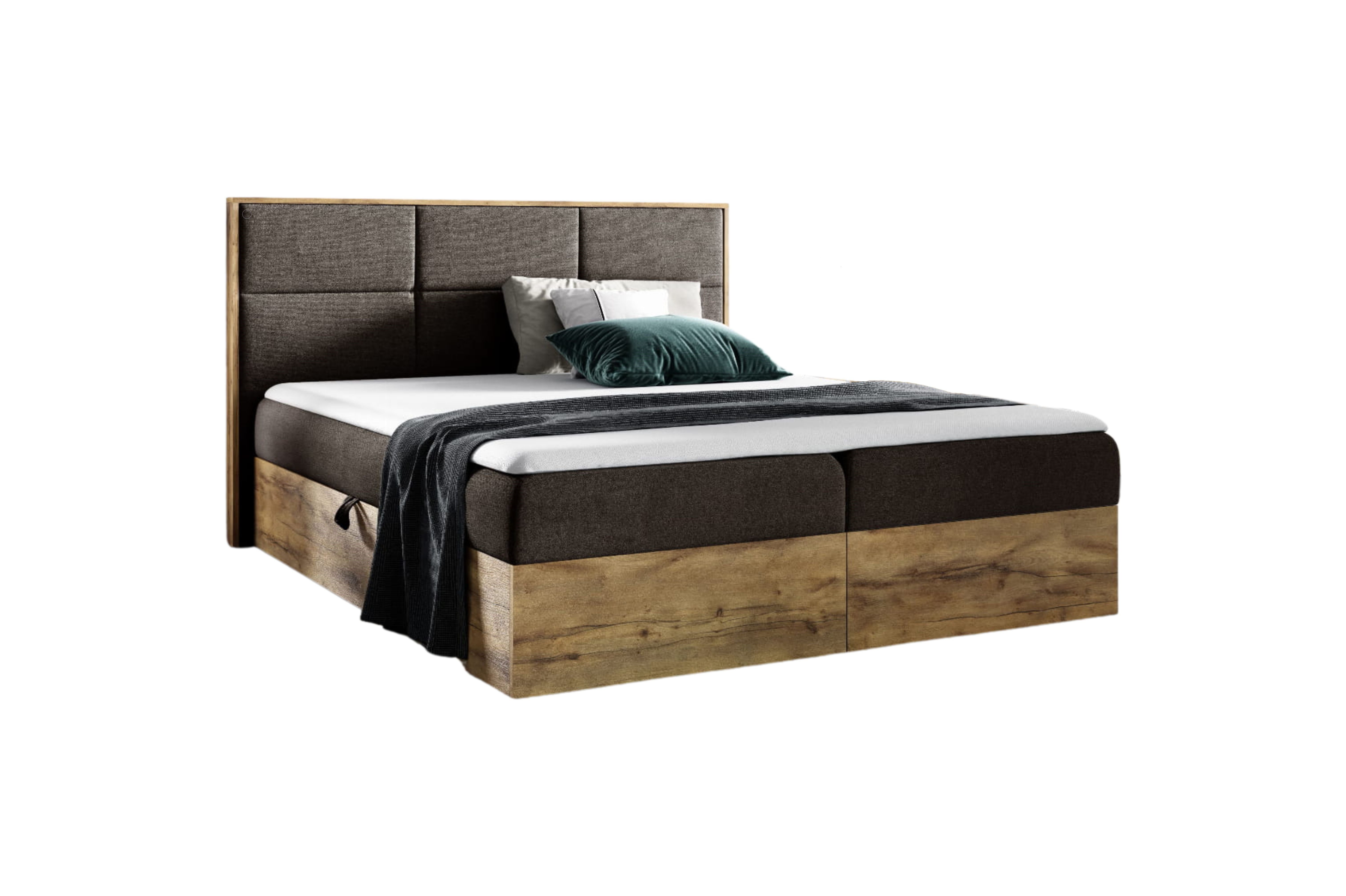 yourhouse24 Boxspringbett Wood II mit 2 günstig online kaufen